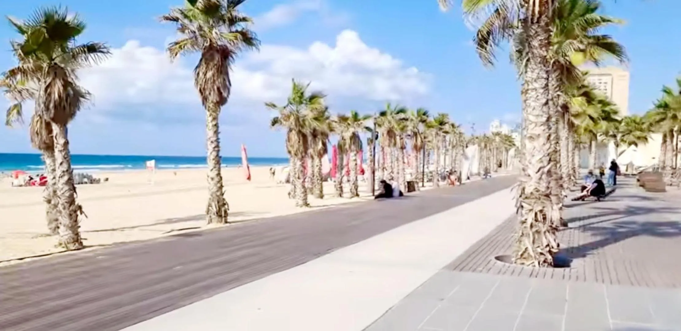 Beach in Beachfront Studio Apartment Bat Yam 412