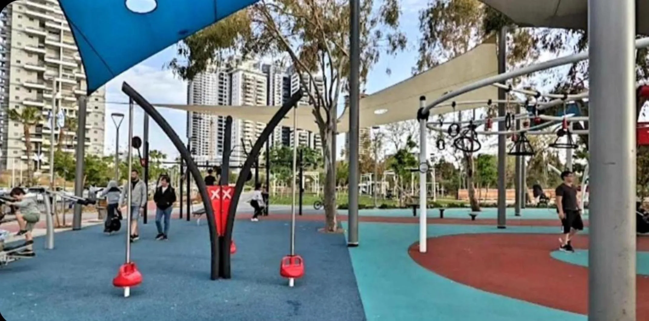 Children play ground in Beachfront Studio Apartment Bat Yam 412