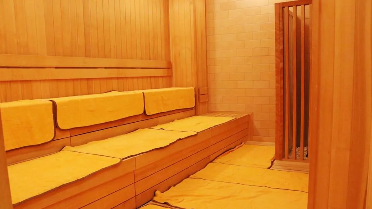 Sauna in Capsule Hotel Topos Sendai Station Nishiguchi