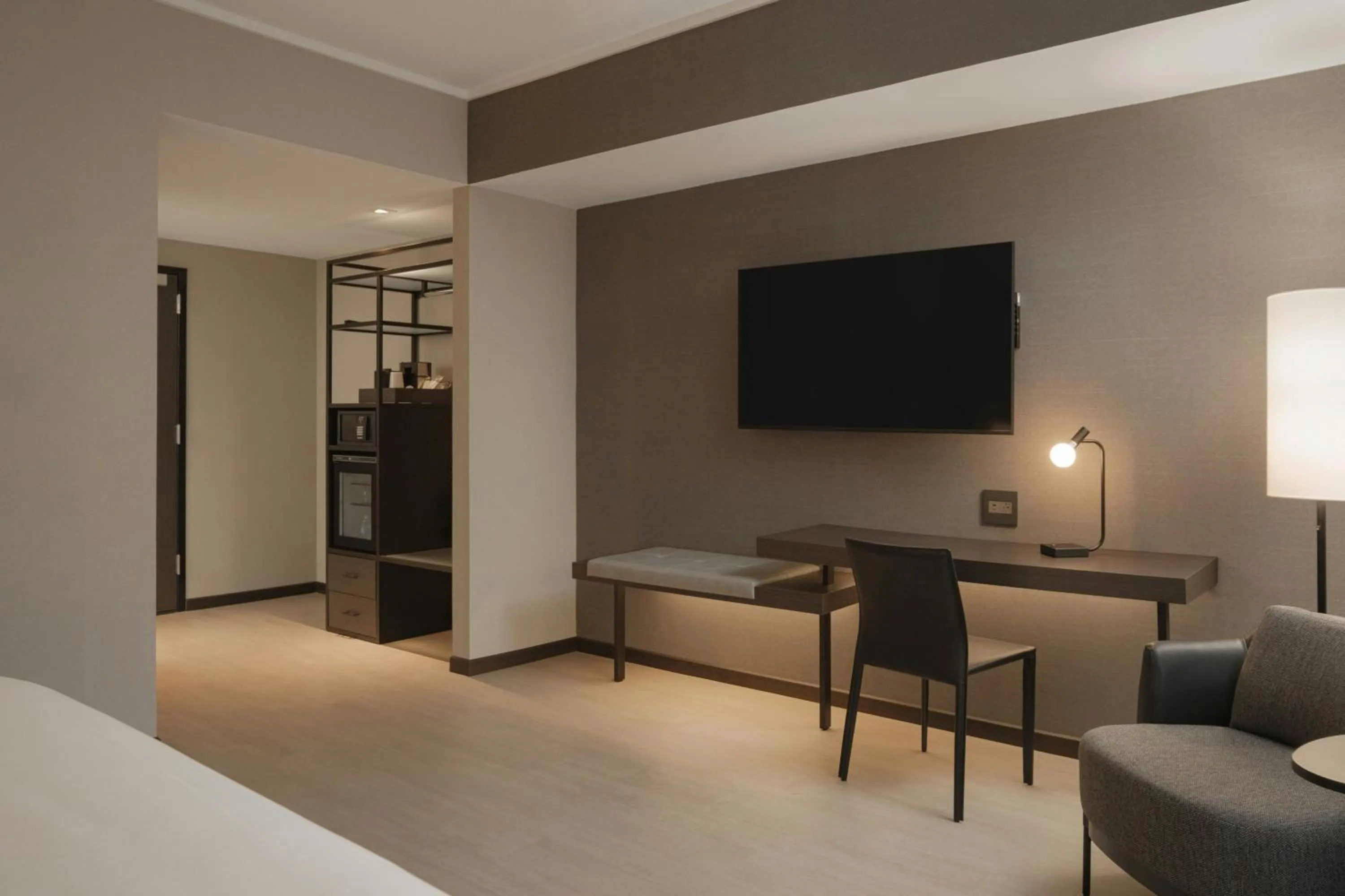 Photo of the whole room, Bed in AC Hotel Asheville Biltmore Village