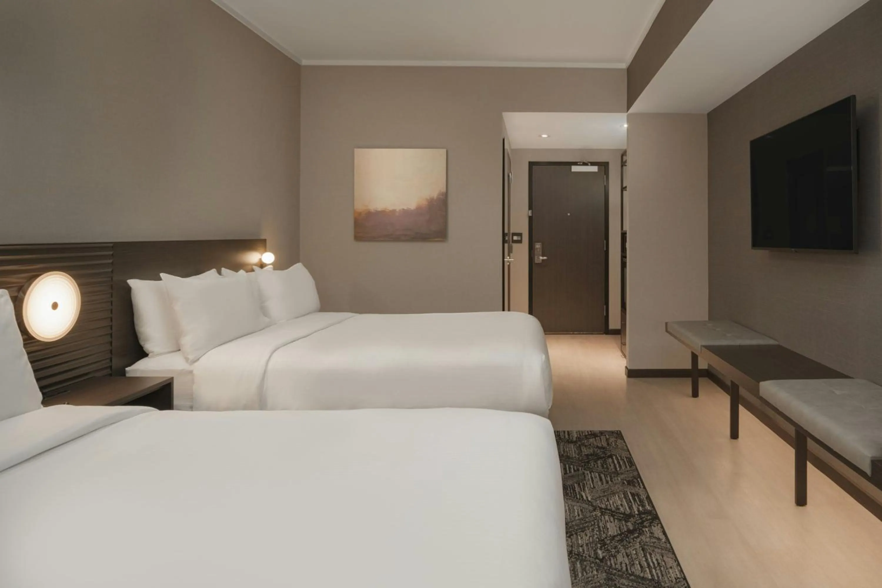 Photo of the whole room, Bed in AC Hotel Asheville Biltmore Village