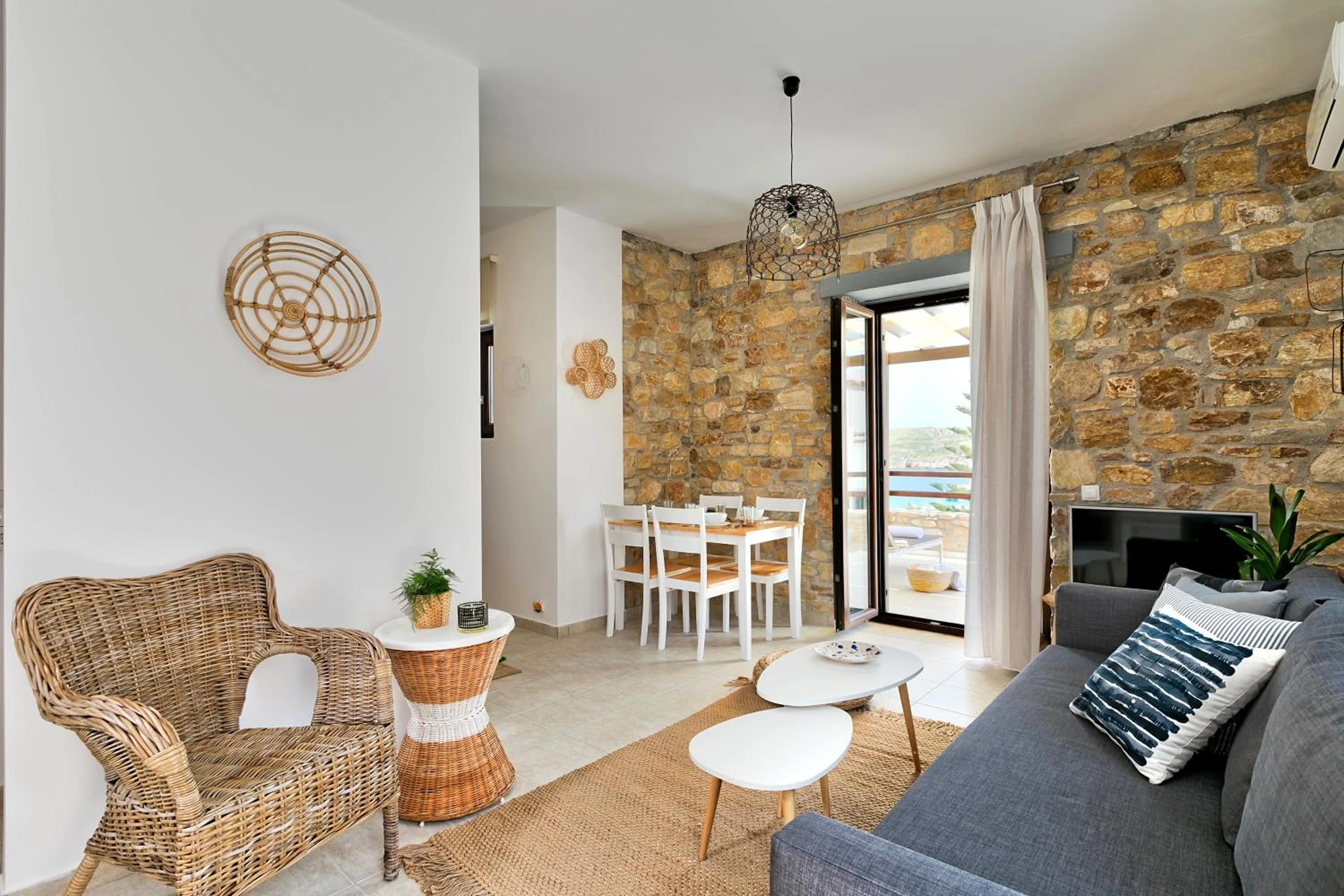 Living room in Syra Suites