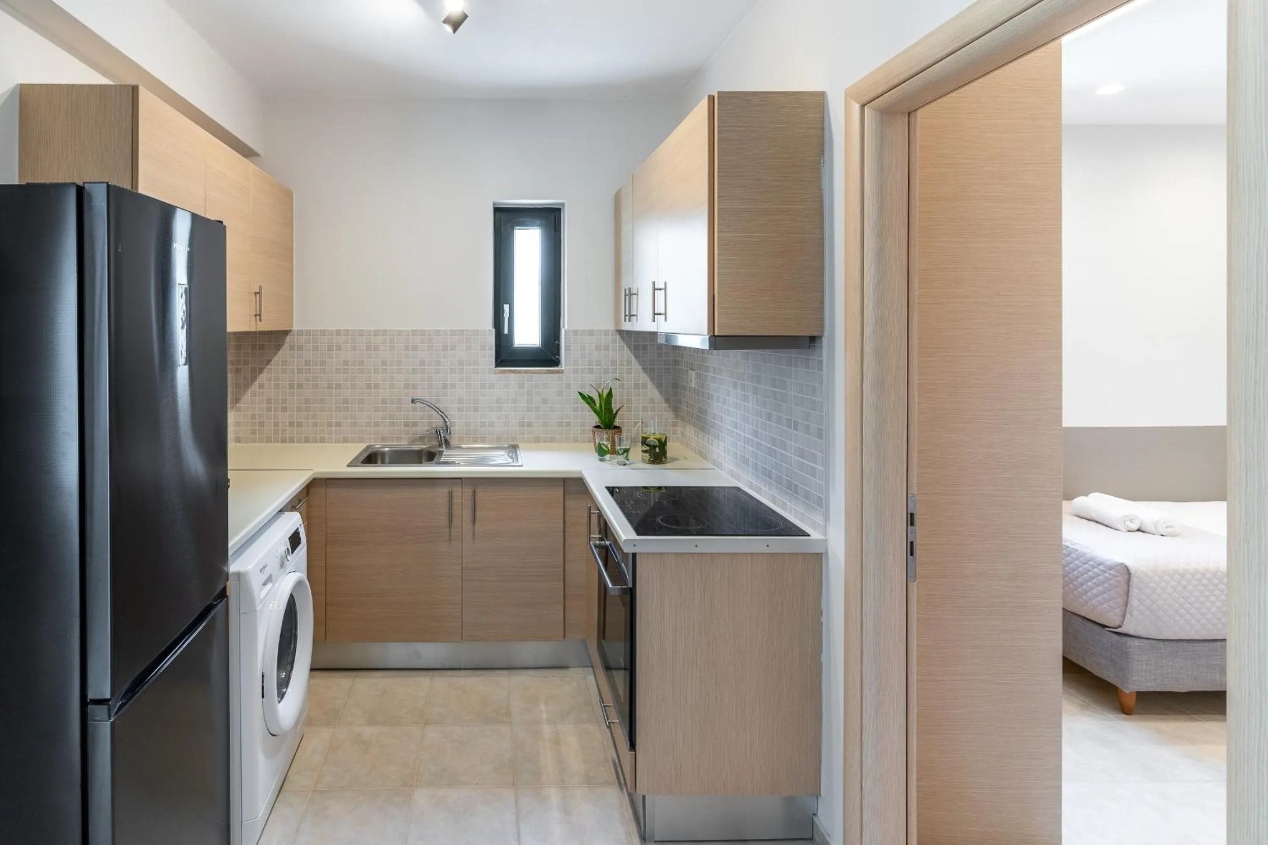 kitchen in Syra Suites