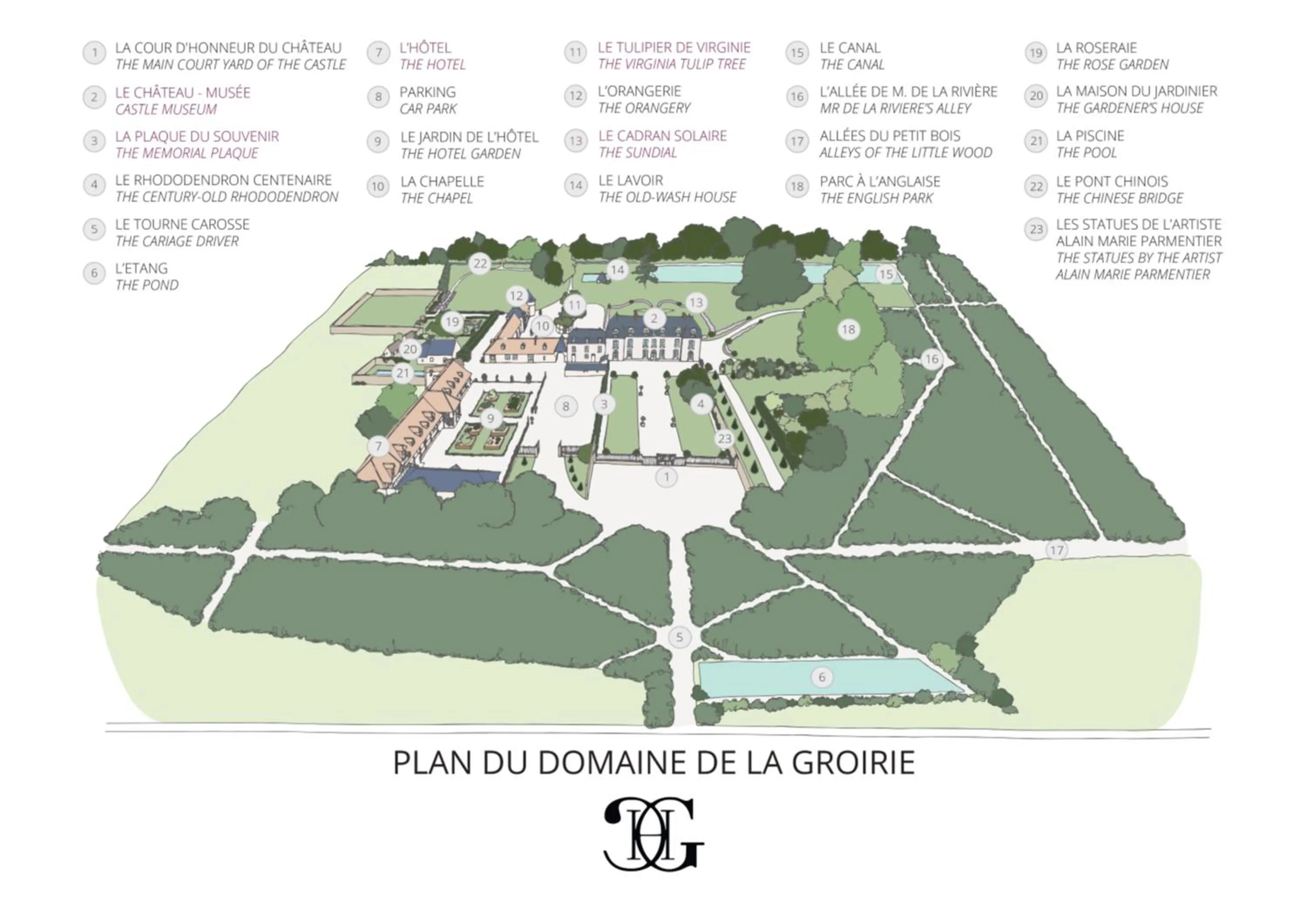 Floor plan in Hôtel du Domaine de La Groirie - Le Mans