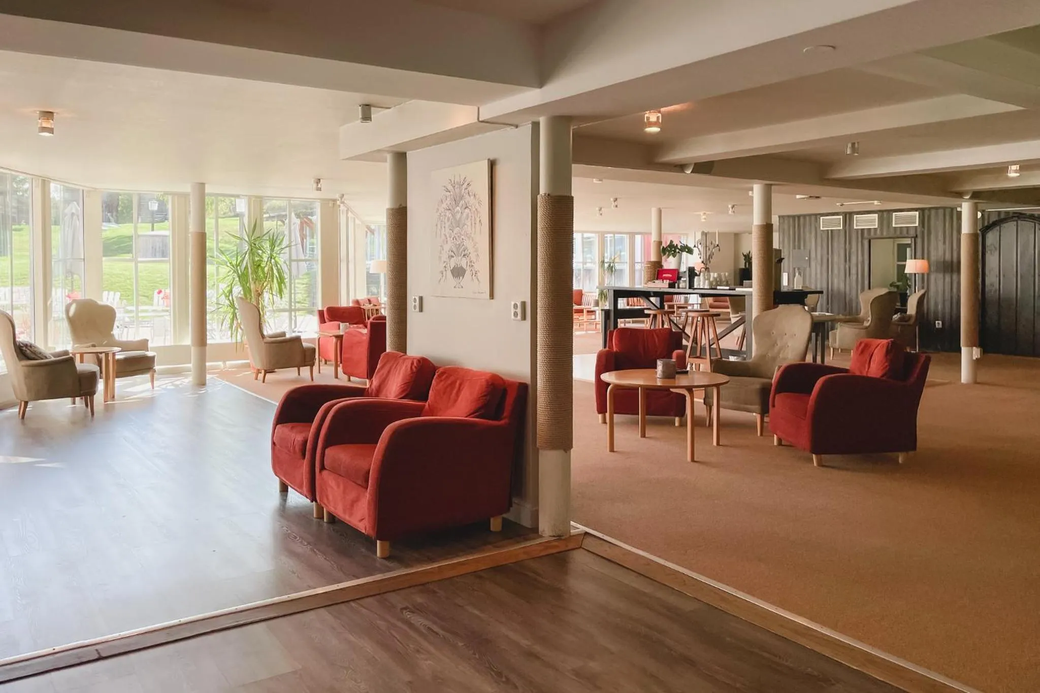 Lobby or reception in Hotell Gyllene Hornet