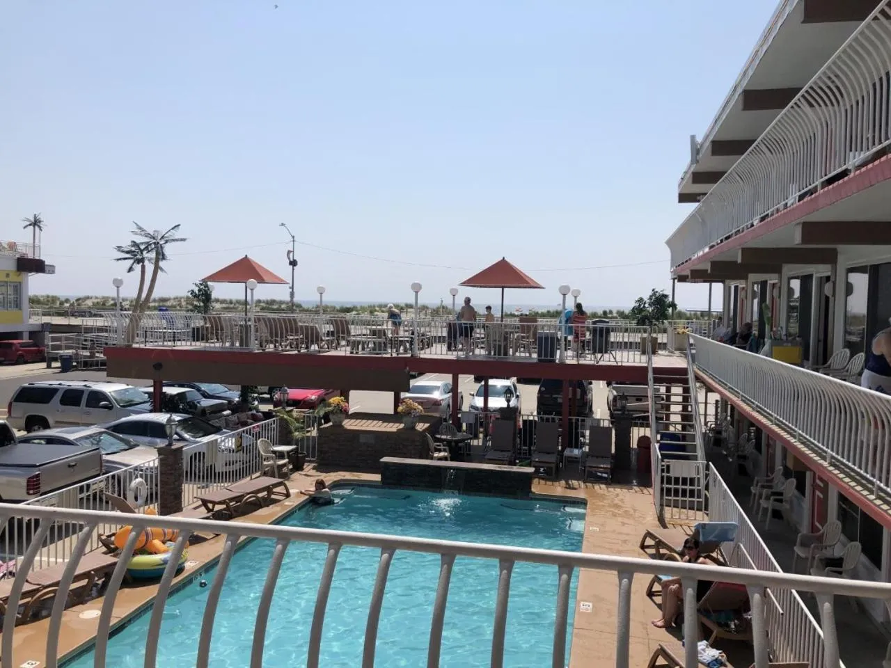 Pool view in Sahara Motel