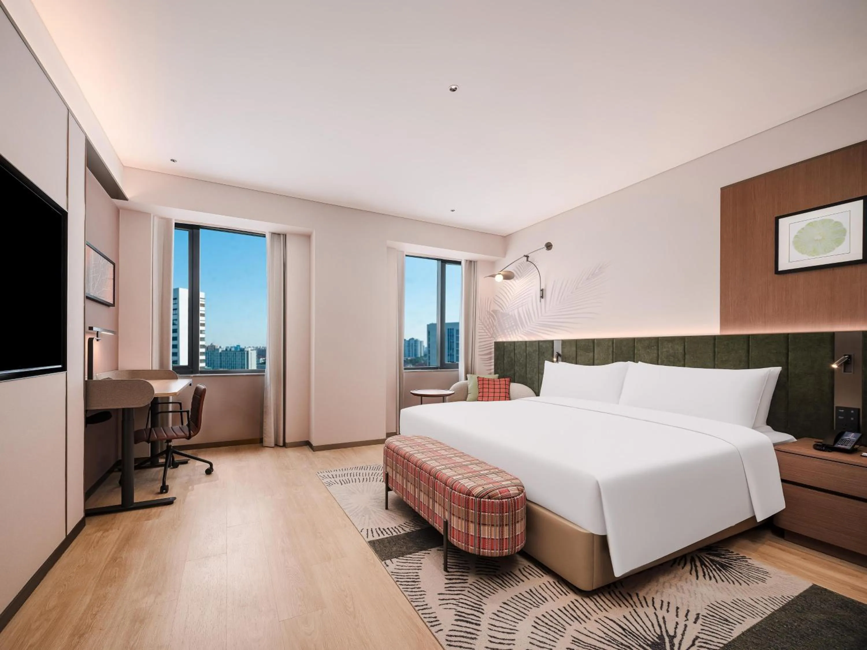 Bed in Hilton Garden Inn Shanghai Caohejing Hi-Tech Park