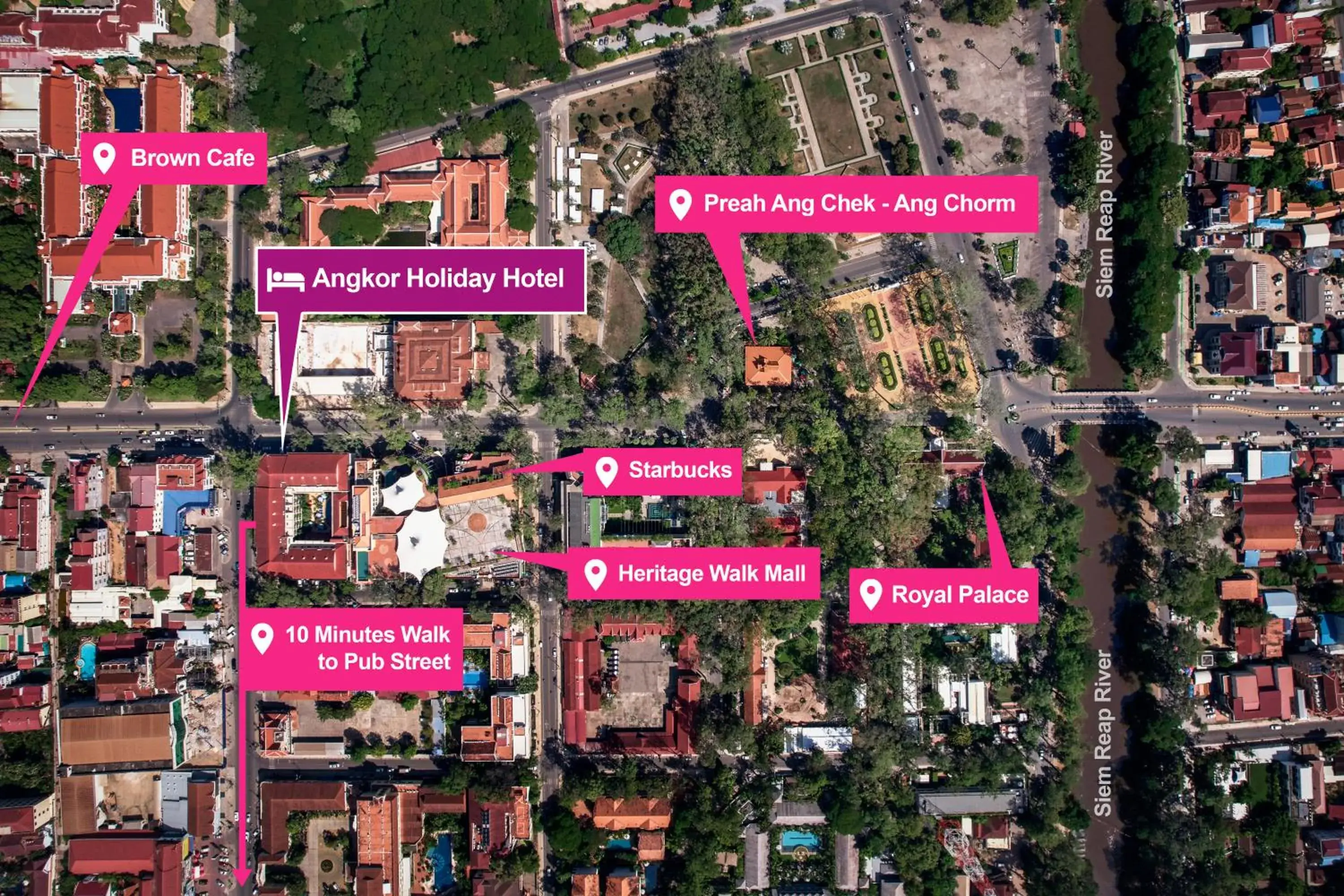 Property building in Angkor Holiday Hotel Property building in Angkor Holiday Hotel