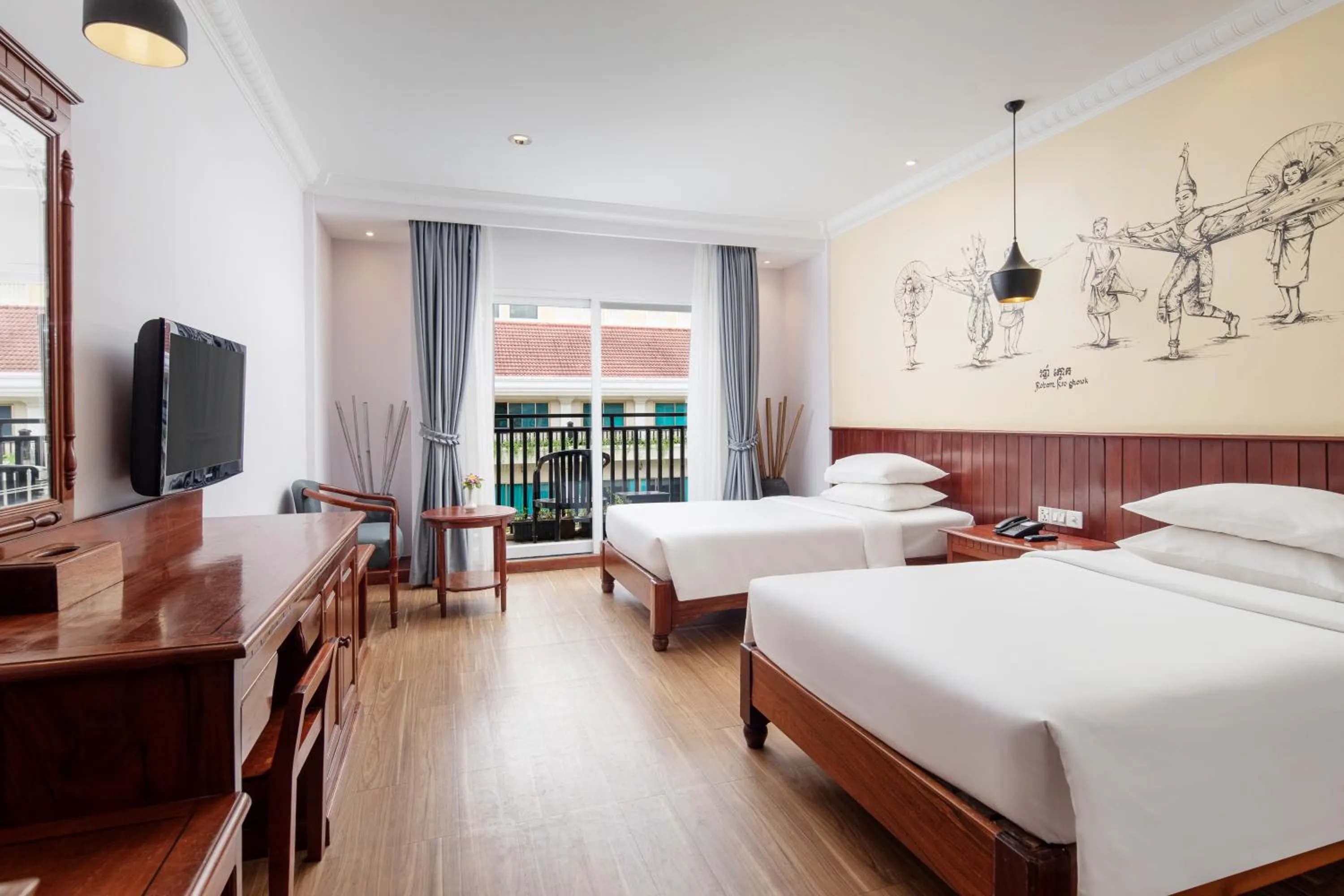 Communal lounge/ TV room, Bed in Baitong Heritage Hotel