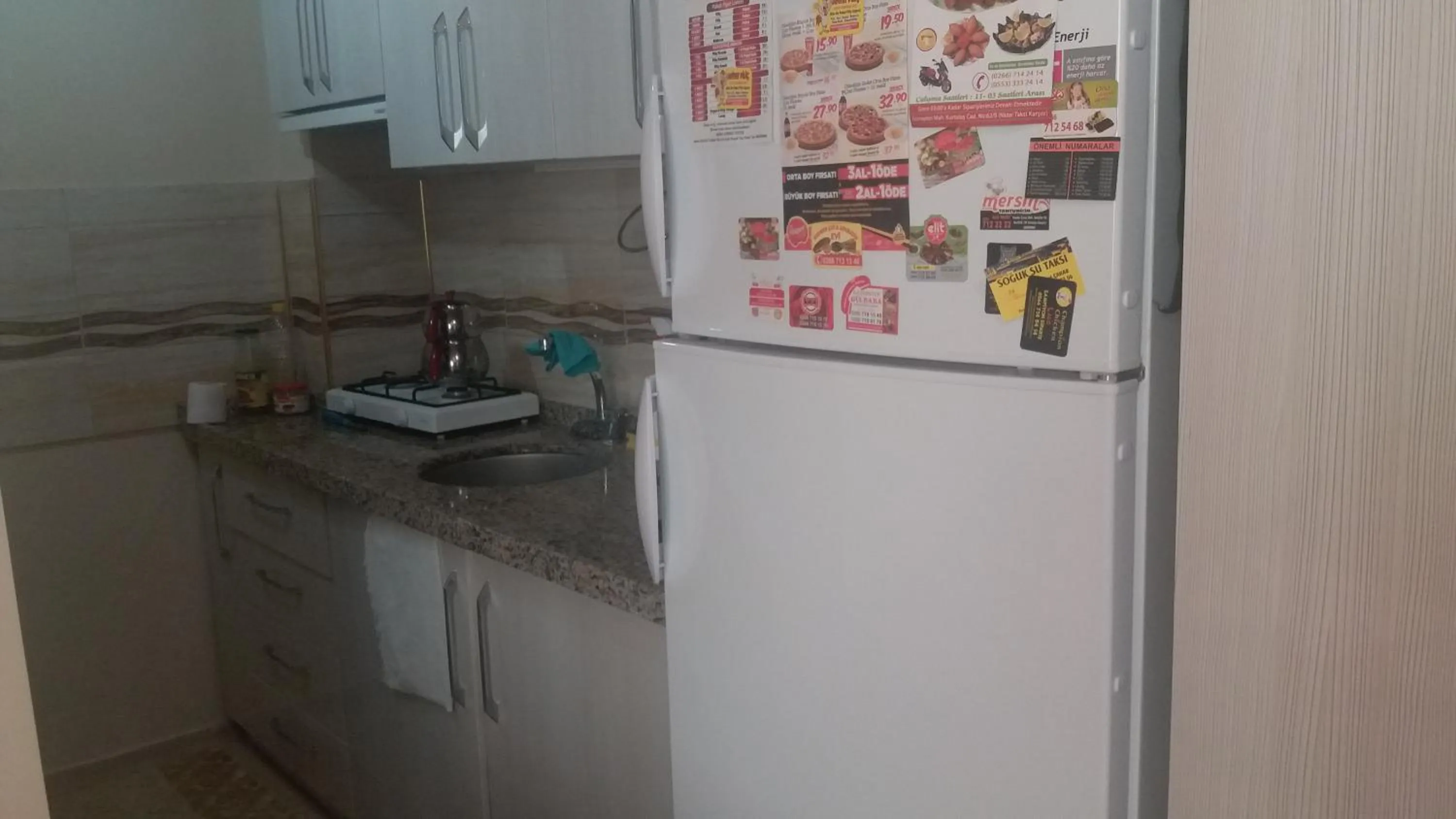 Kitchen or kitchenette in Bandirma Saglik Apart