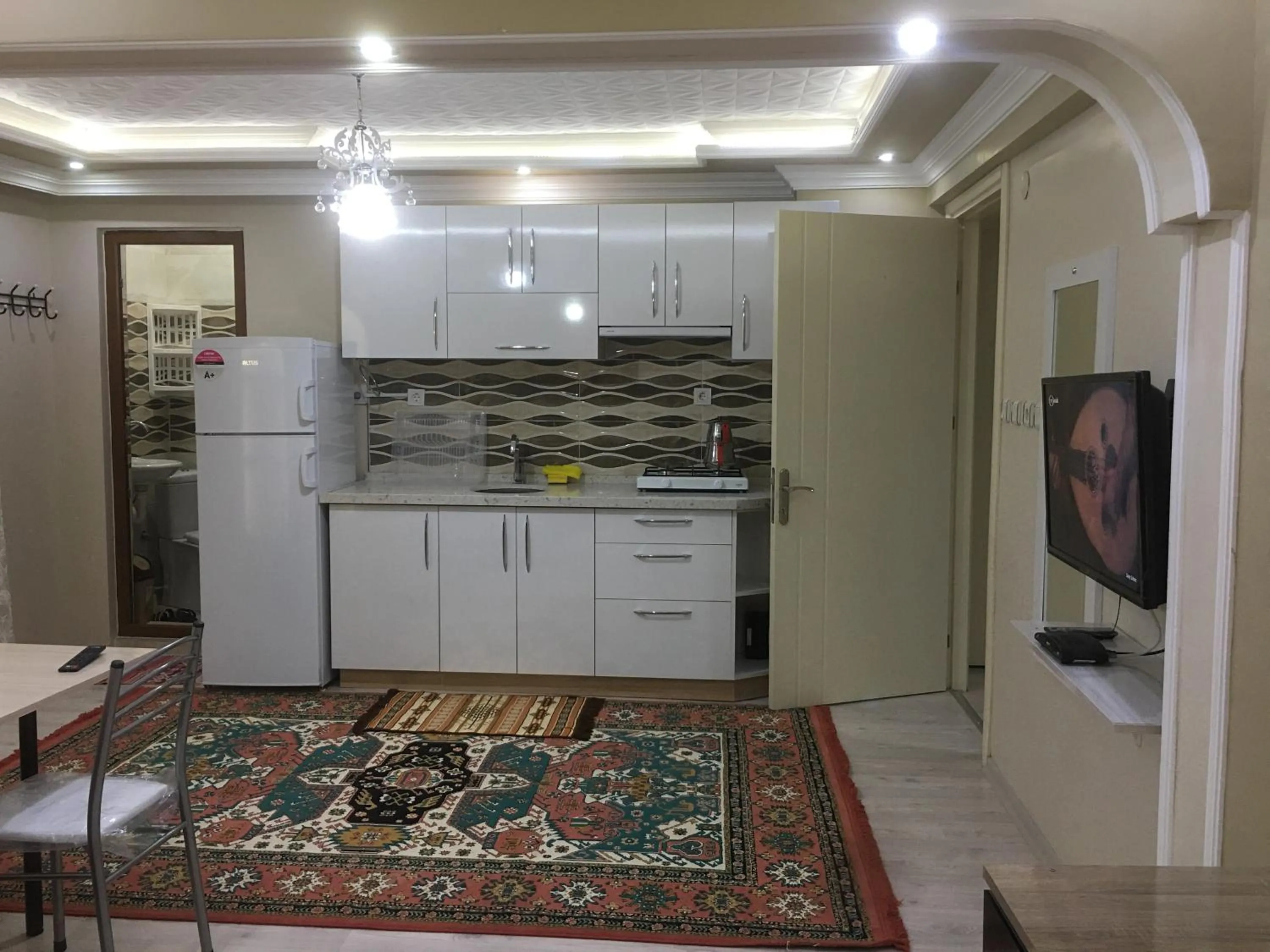 Kitchen or kitchenette in Bandirma Saglik Apart