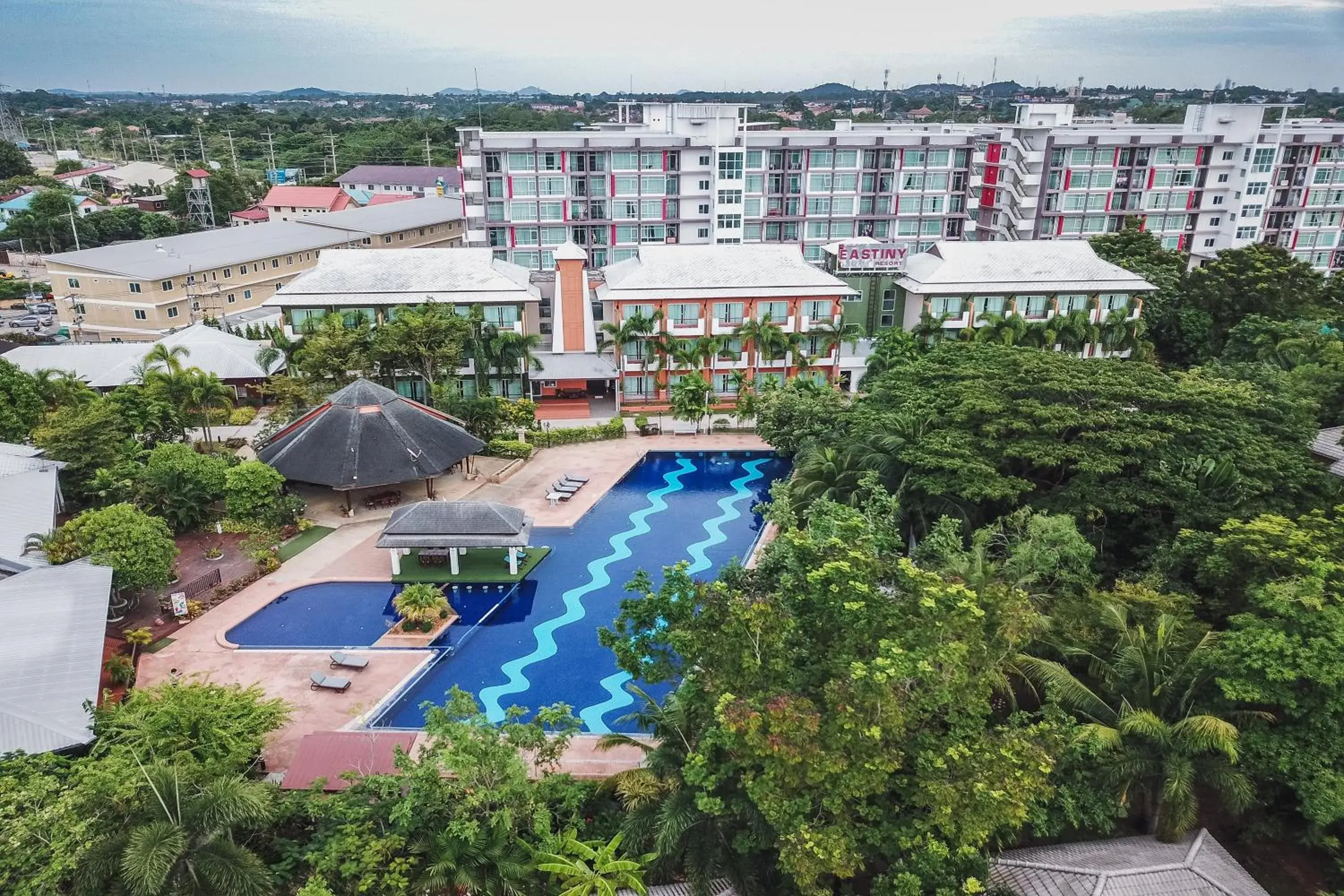 Bird's eye view, Pool View in Eastiny Resort & Spa