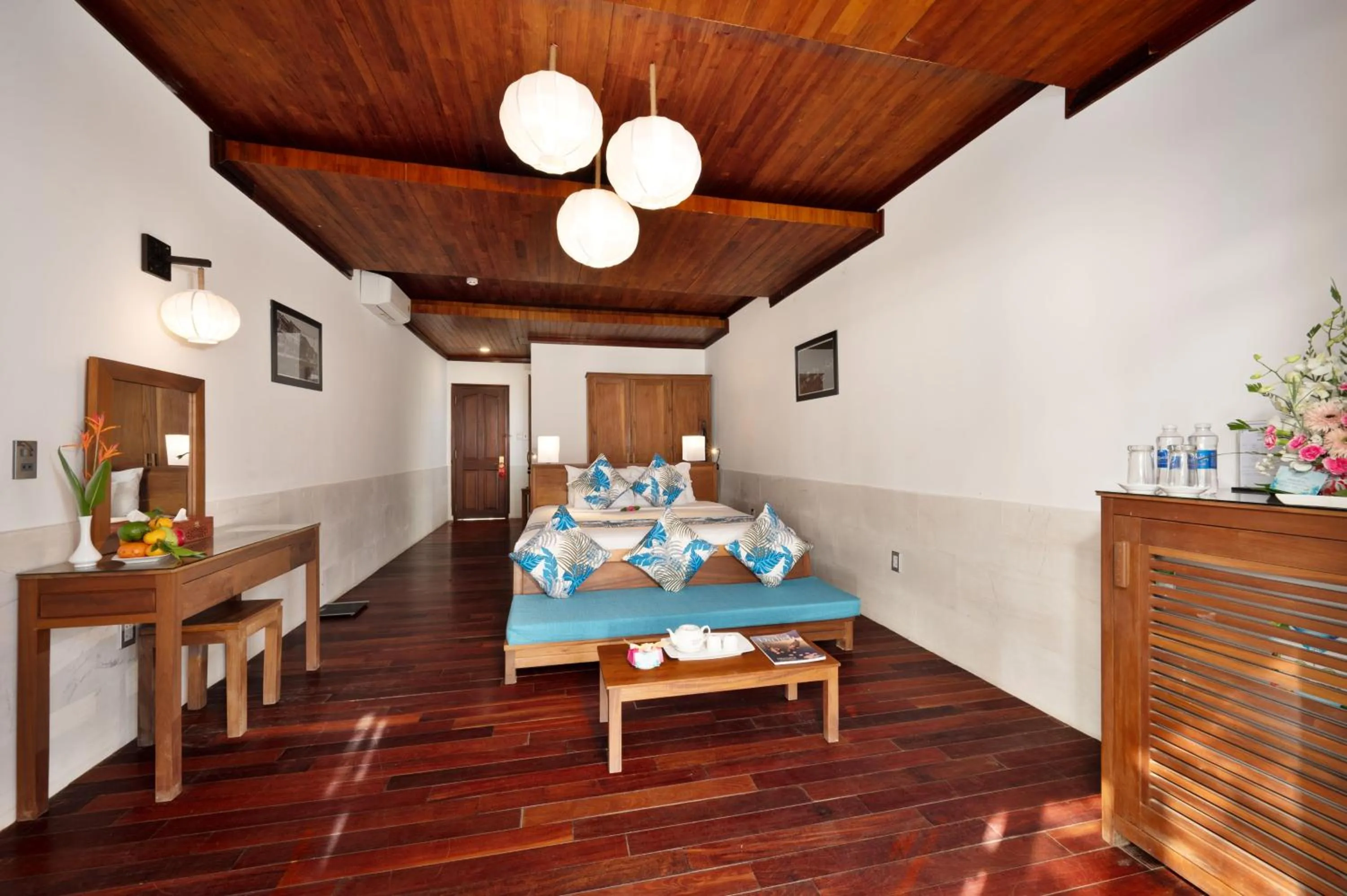 Bed in Vinh Hung Riverside Resort & Spa