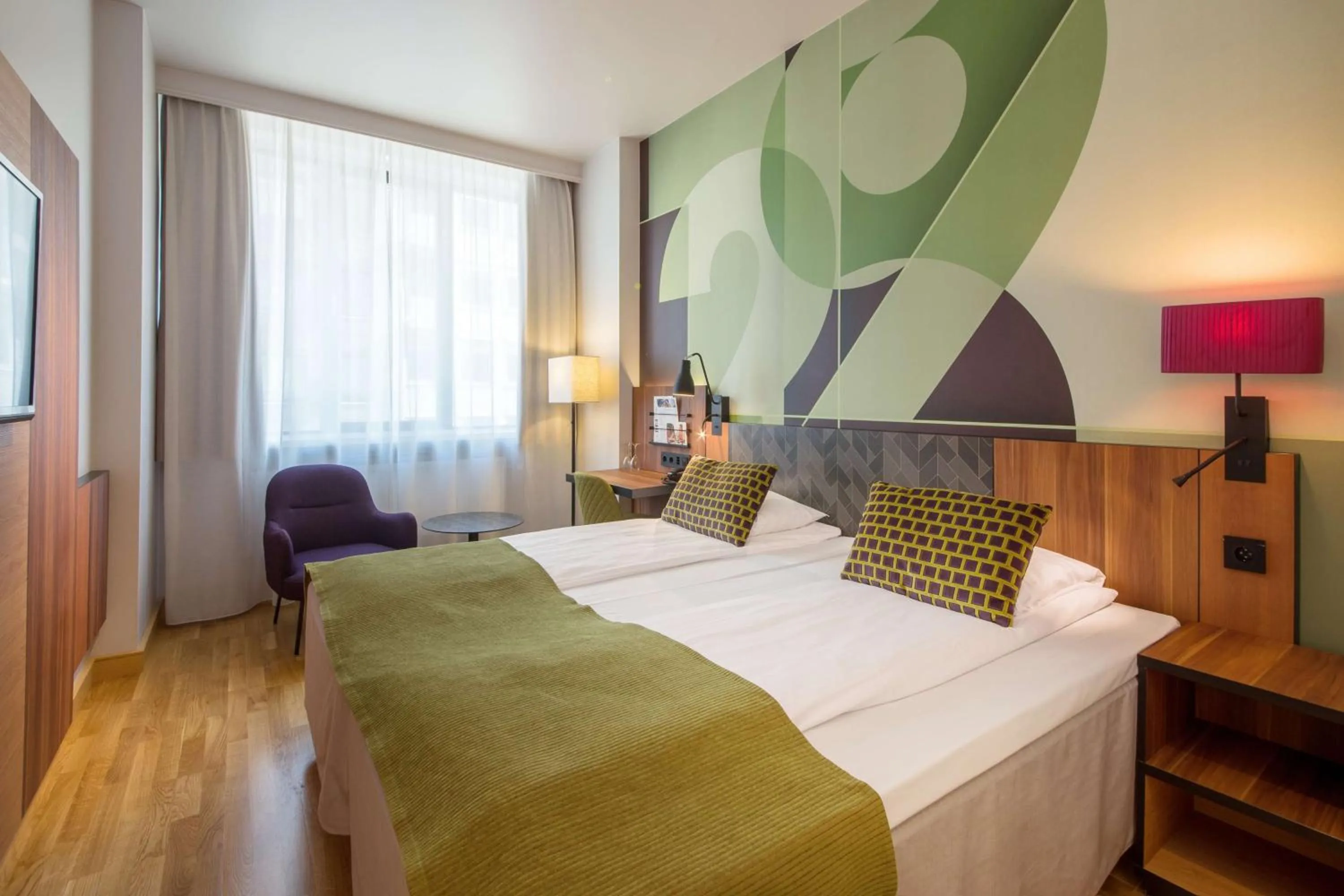 Bedroom, Bed in Scandic Solli