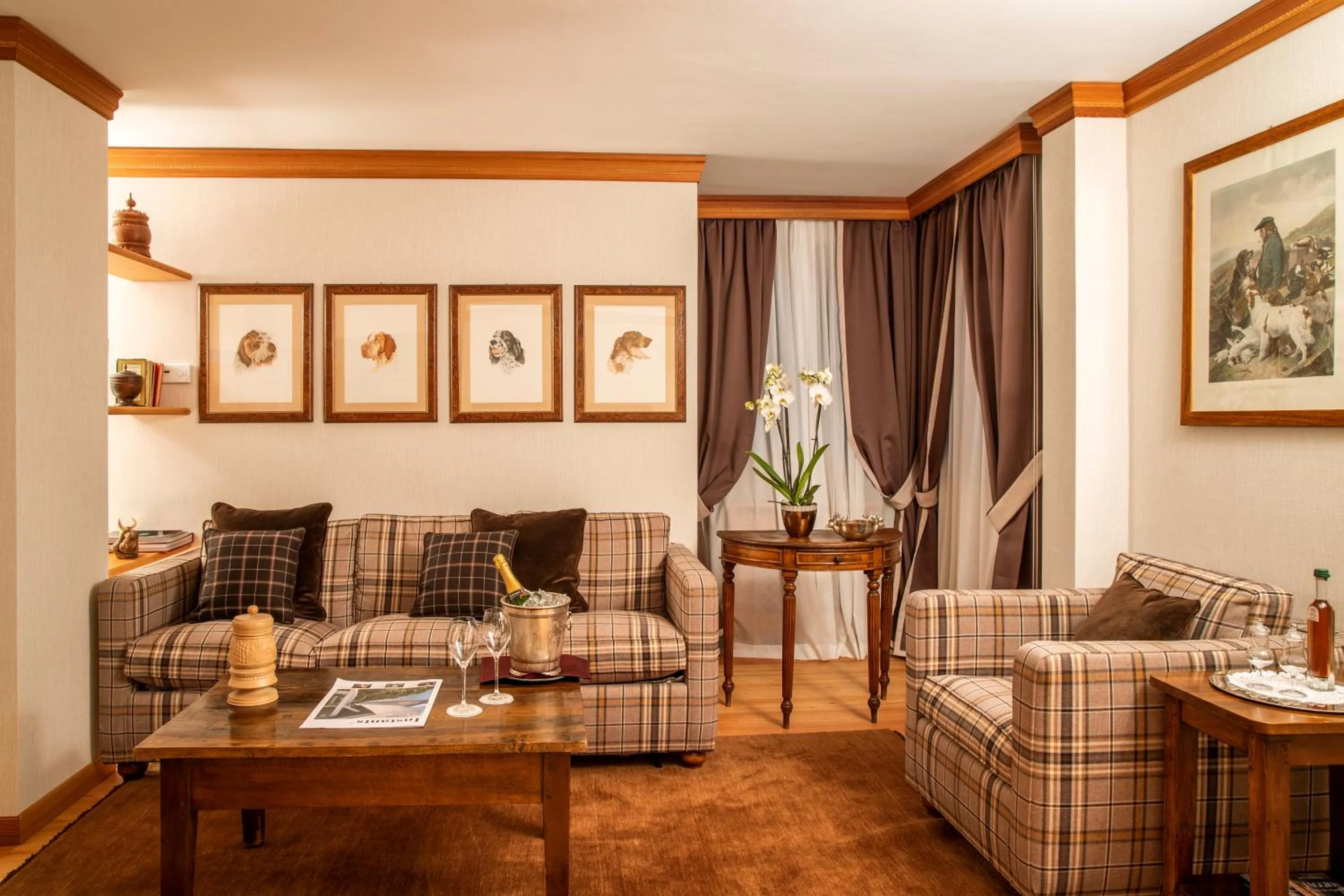 Living room in Hotel Hermitage Relais & Châteaux