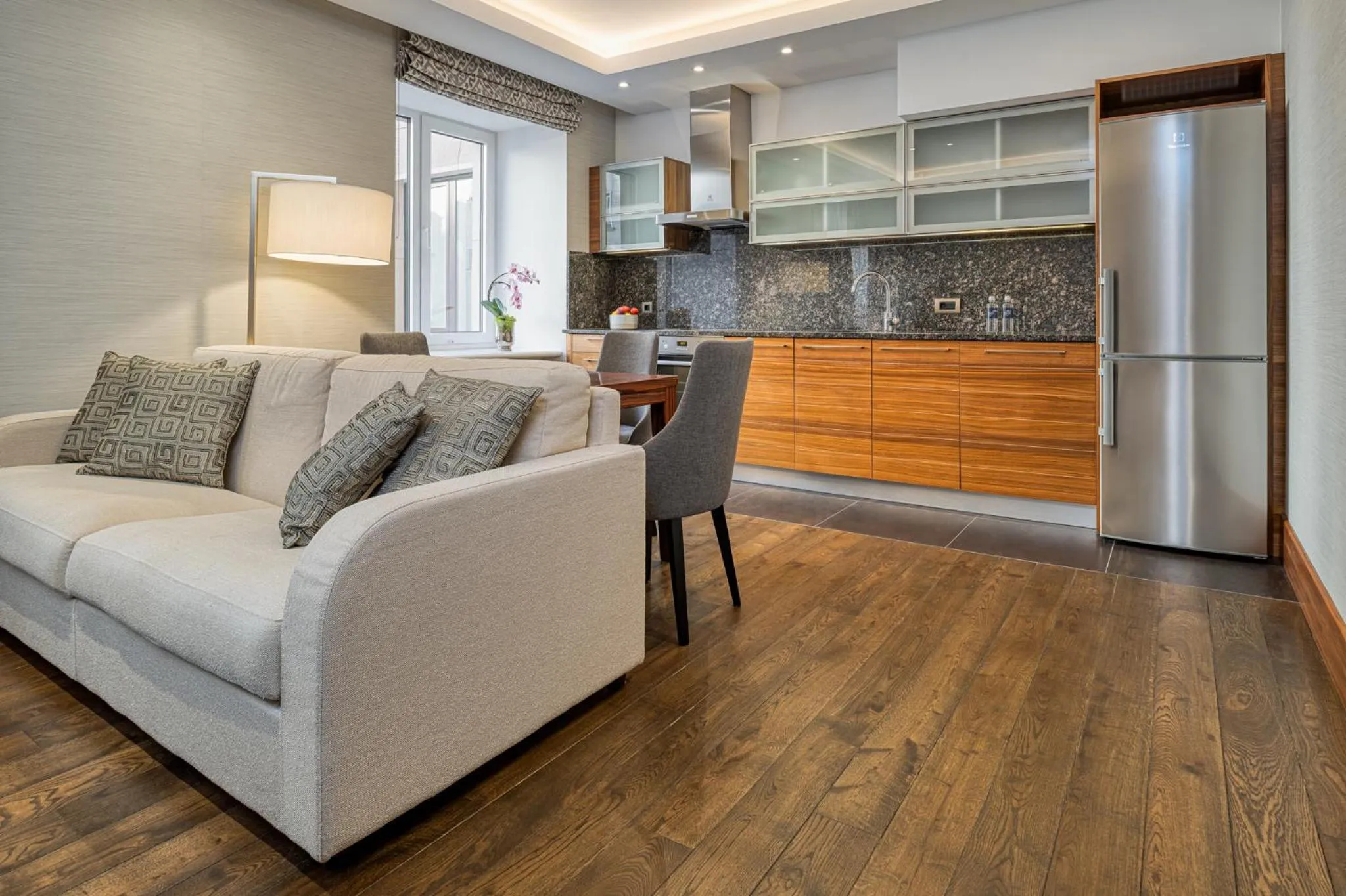 Kitchen or kitchenette in Grand Hotel Kempinski Riga