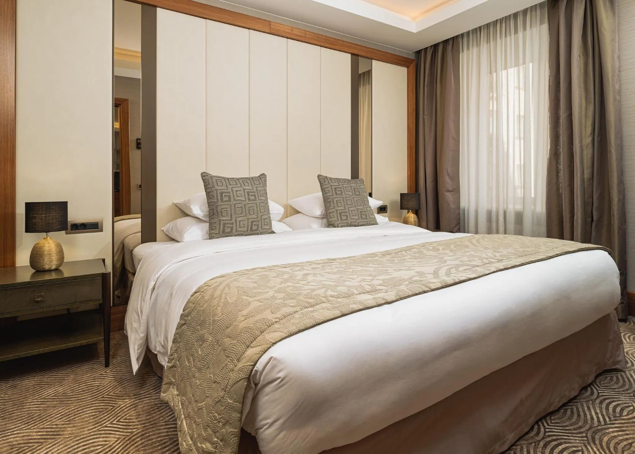 Bed in Grand Hotel Kempinski Riga