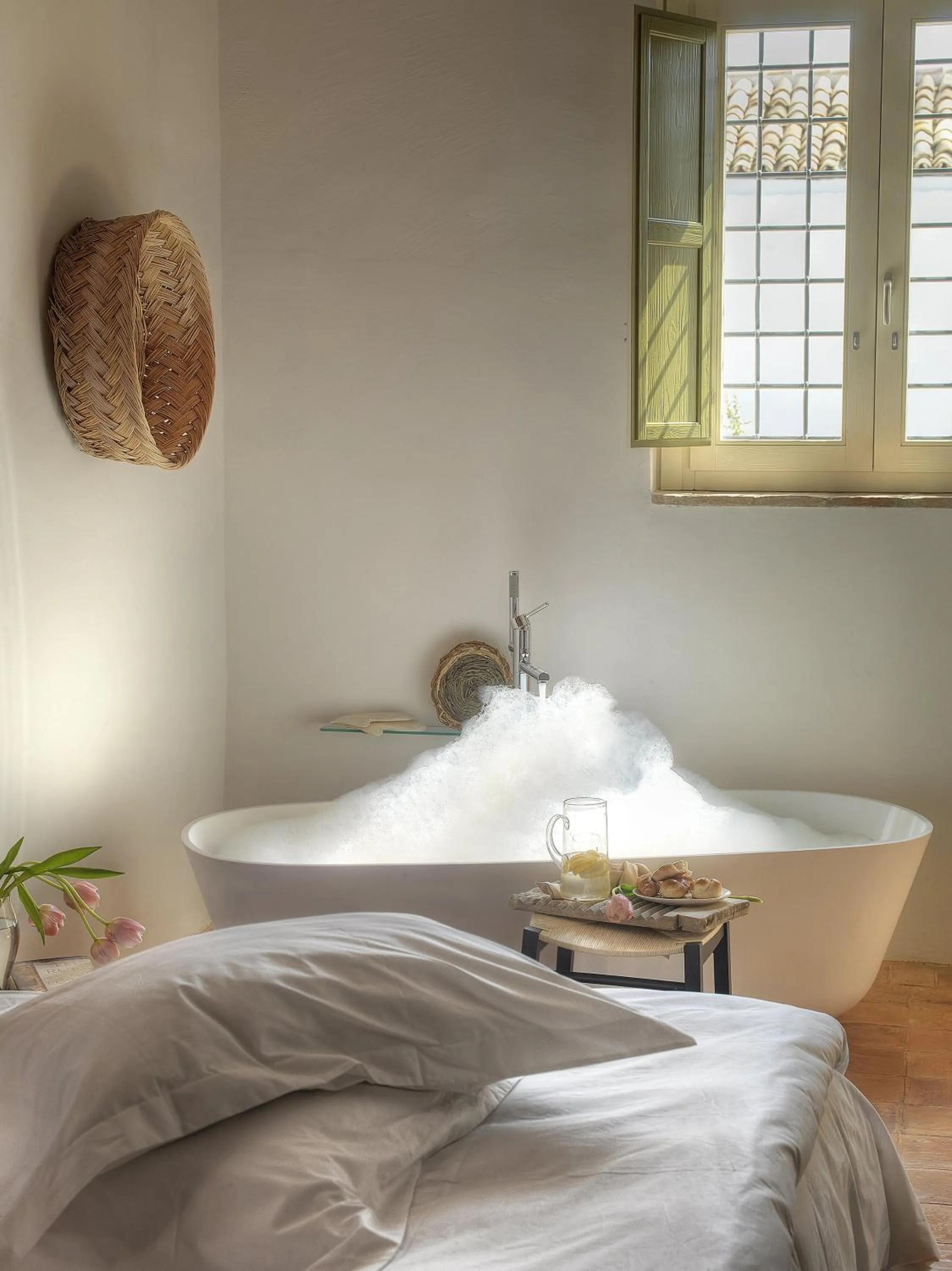 Bed in Torre Fiore Hotel Masseria