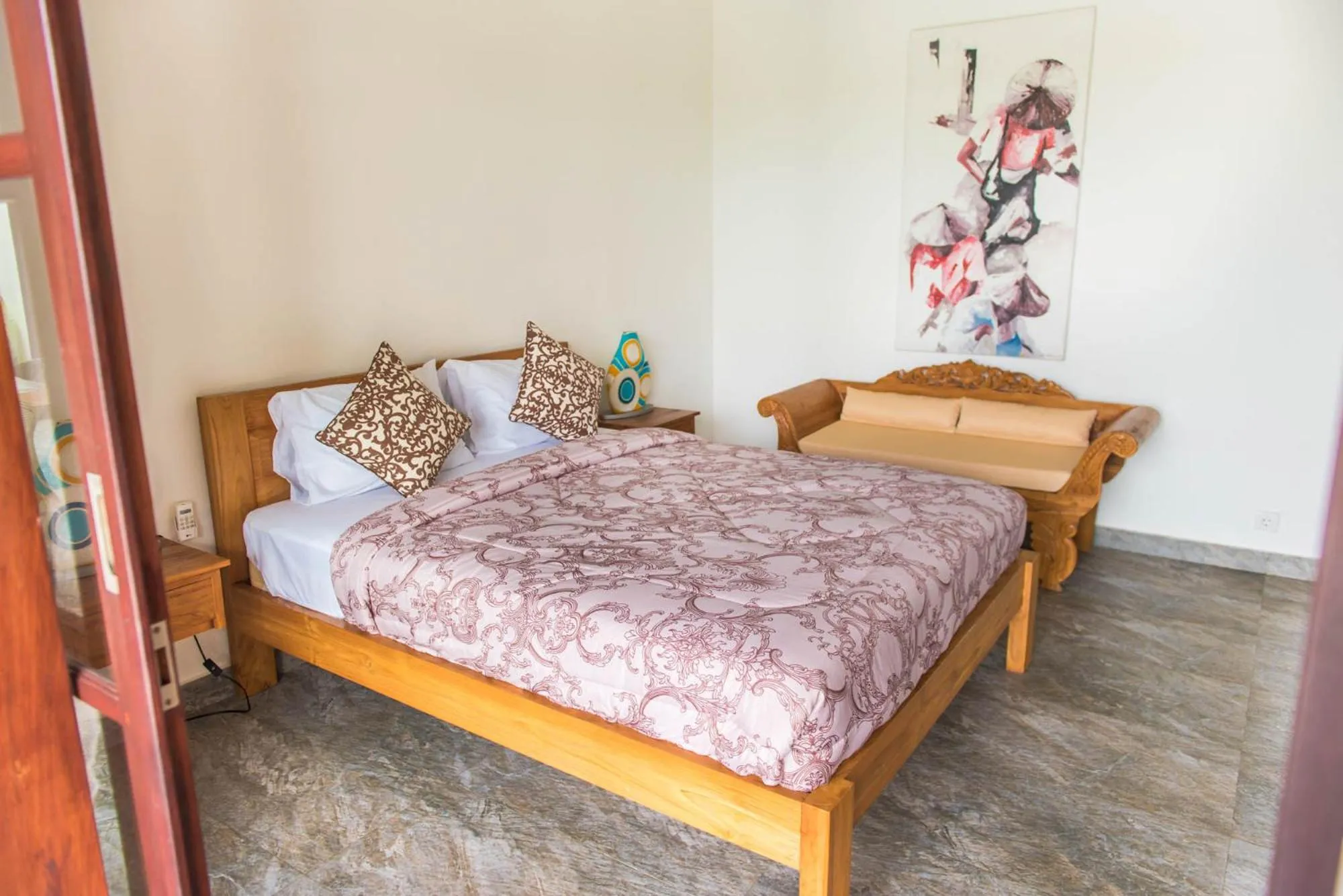 Bed in Villa Michiko