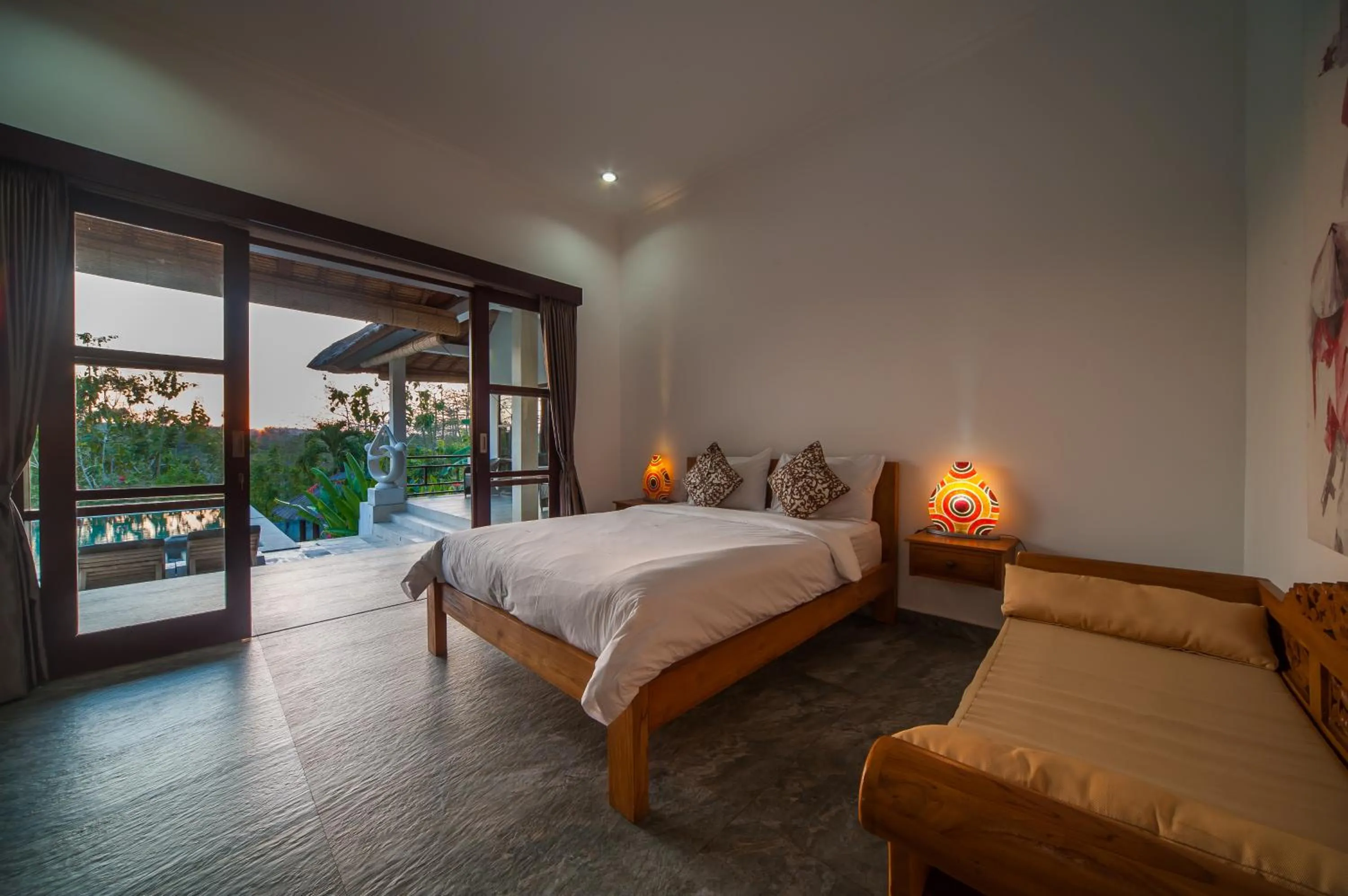 Bed in Villa Michiko