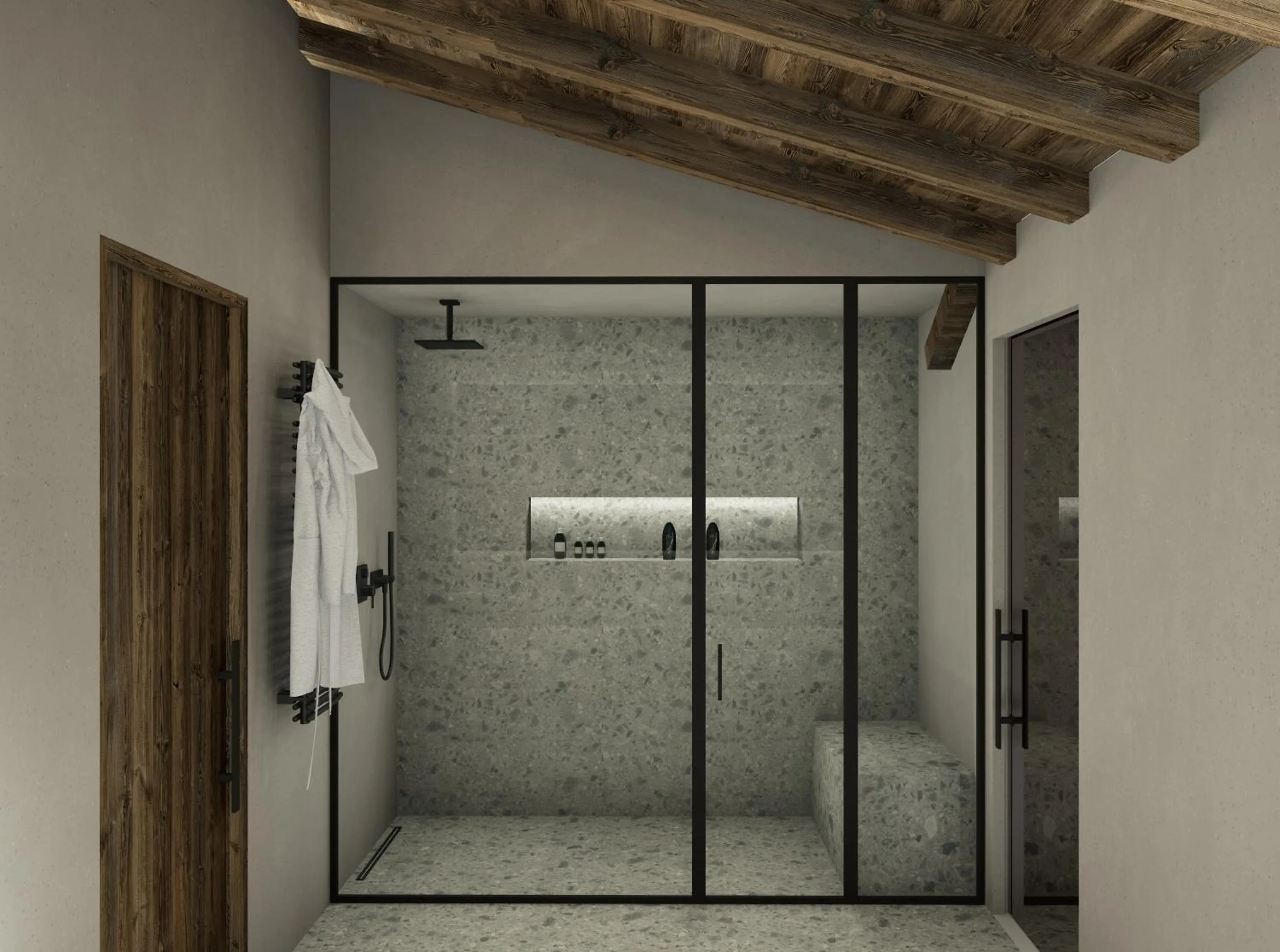 Shower in Paradise Lodge