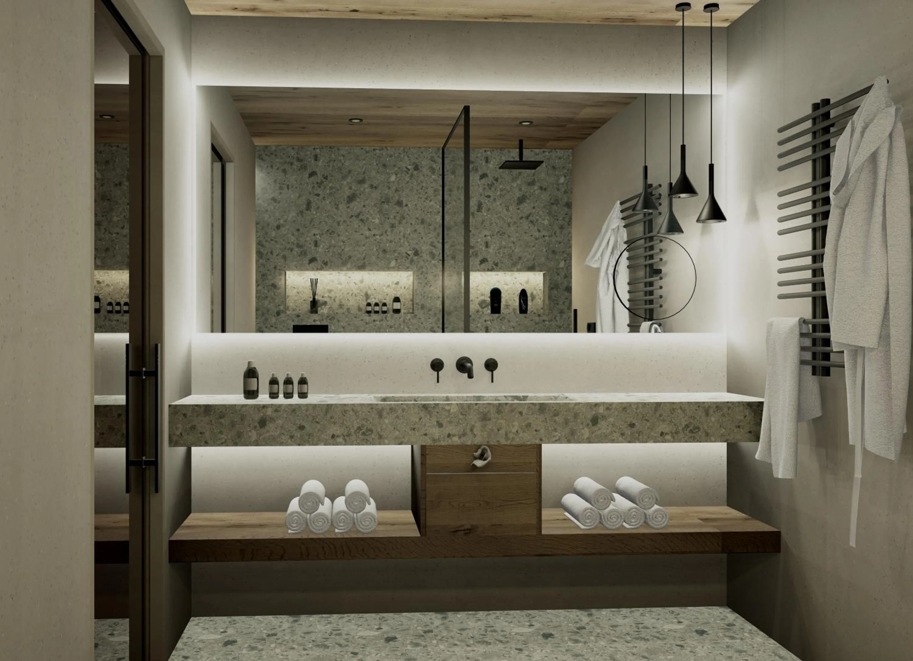 Shower in Paradise Lodge