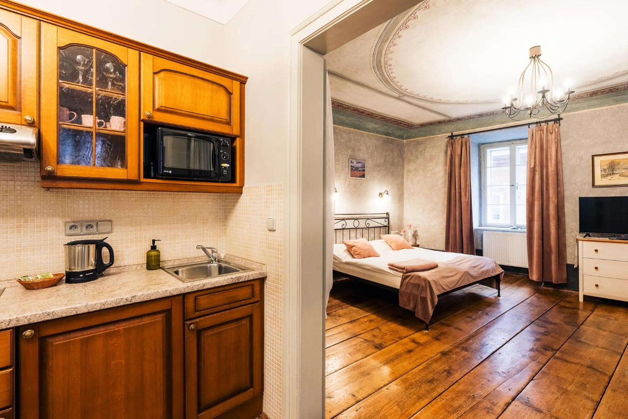 Bed in Penzion Thallerův Dům