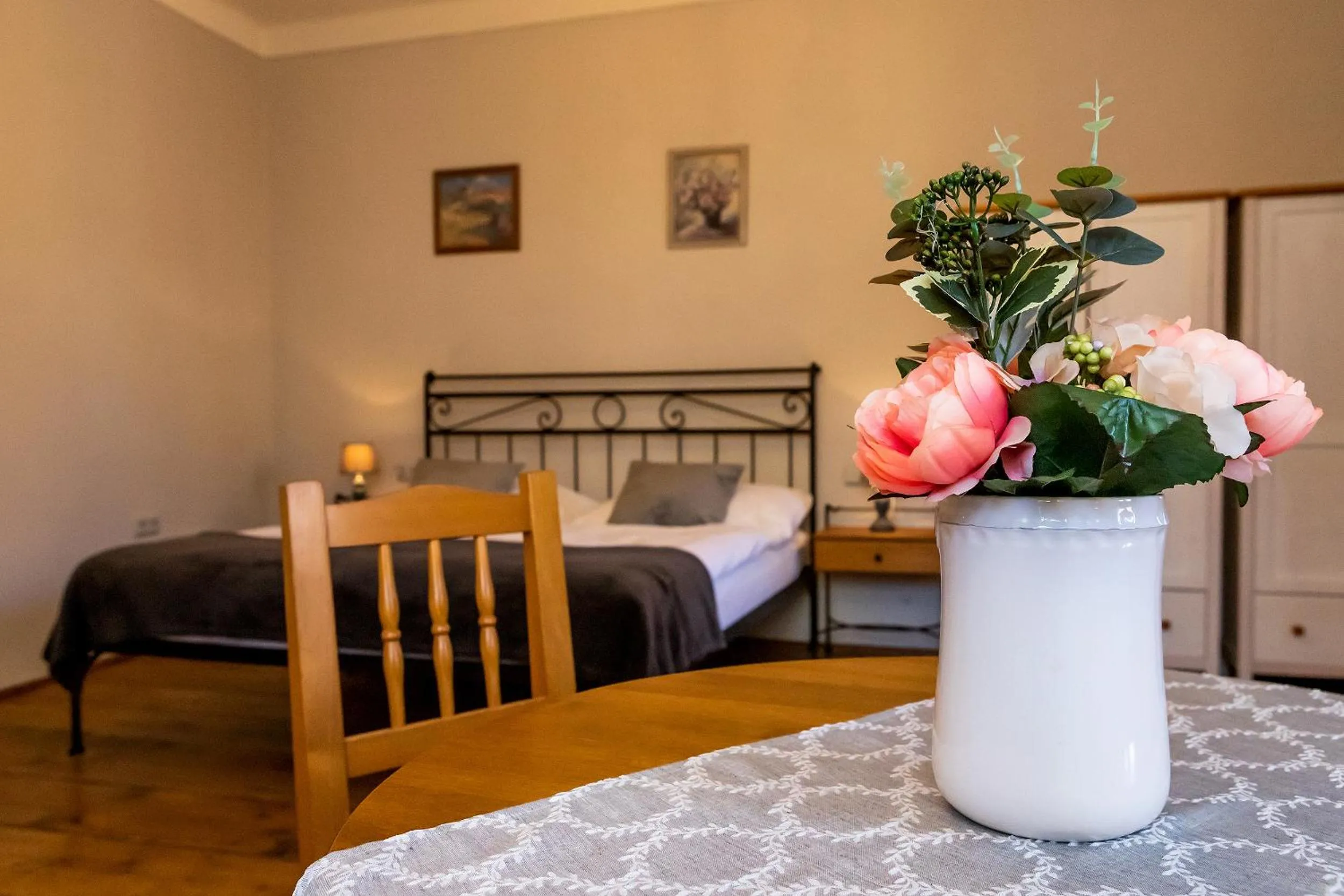 Bed in Penzion Thallerův Dům