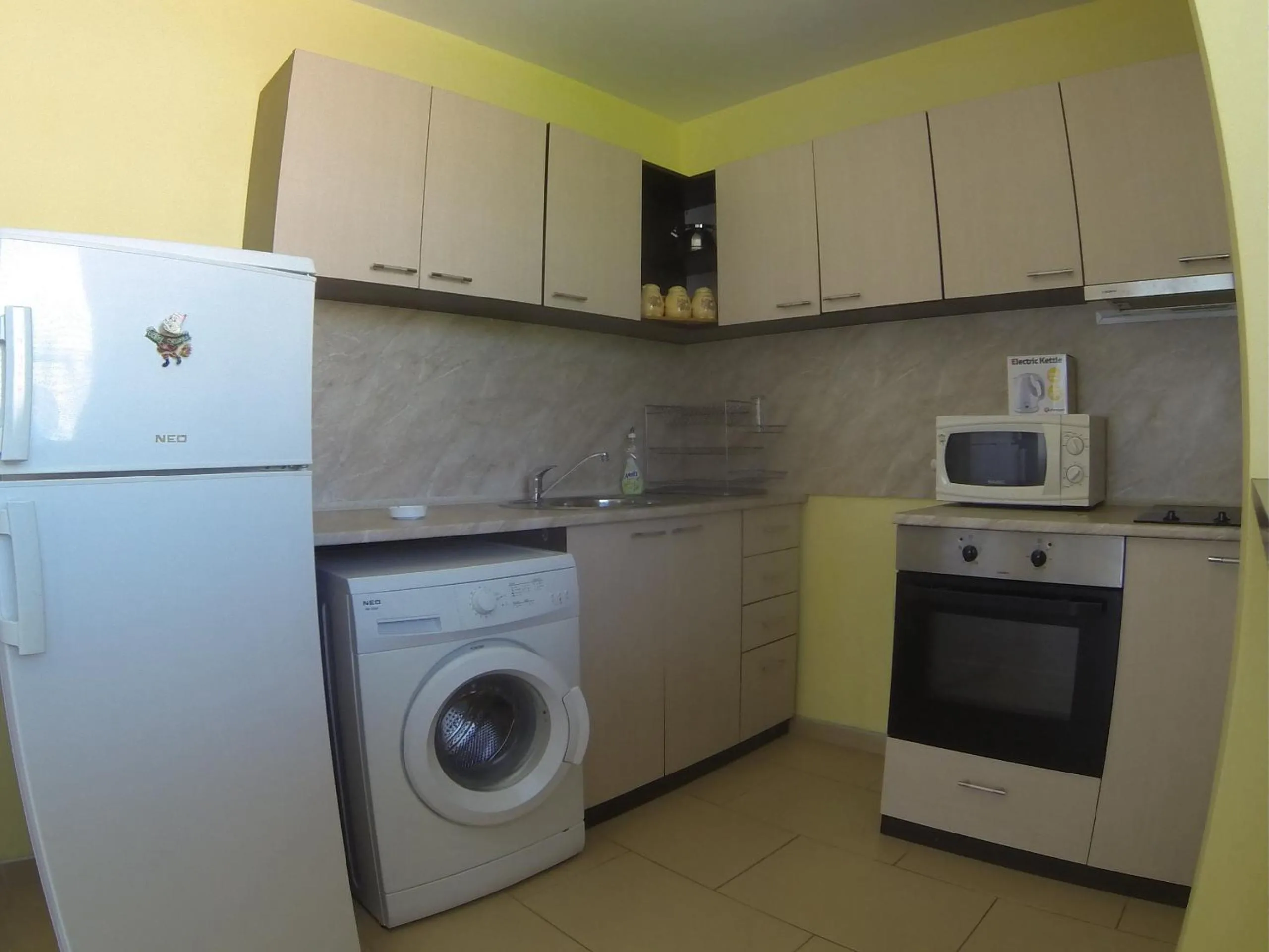 Kitchen or kitchenette in Holidays apartment Bourgas