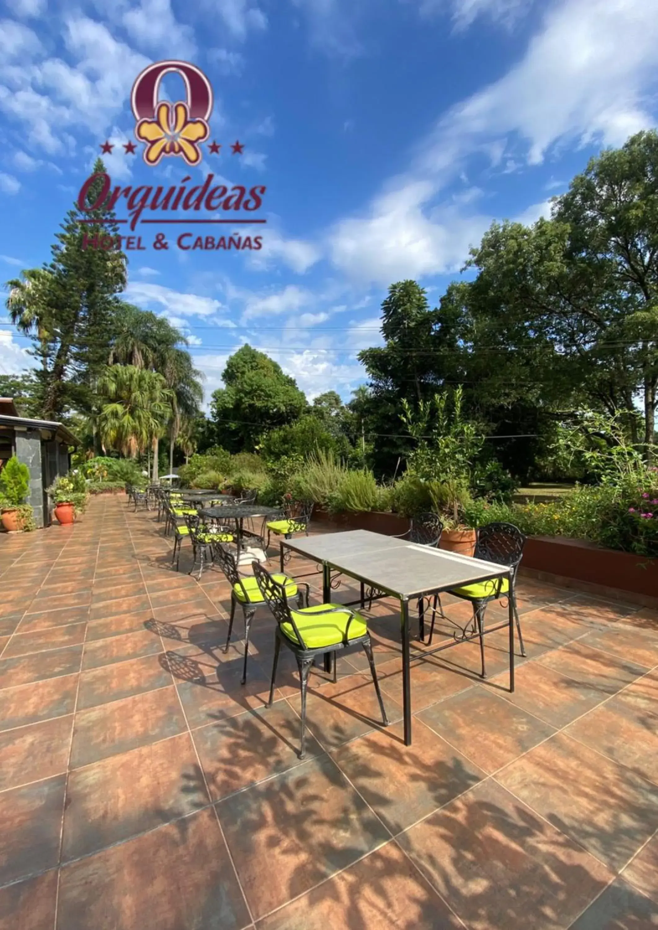 Garden view in Orquideas Hotel & Cabañas Garden view in Orquideas Hotel & Cabañas