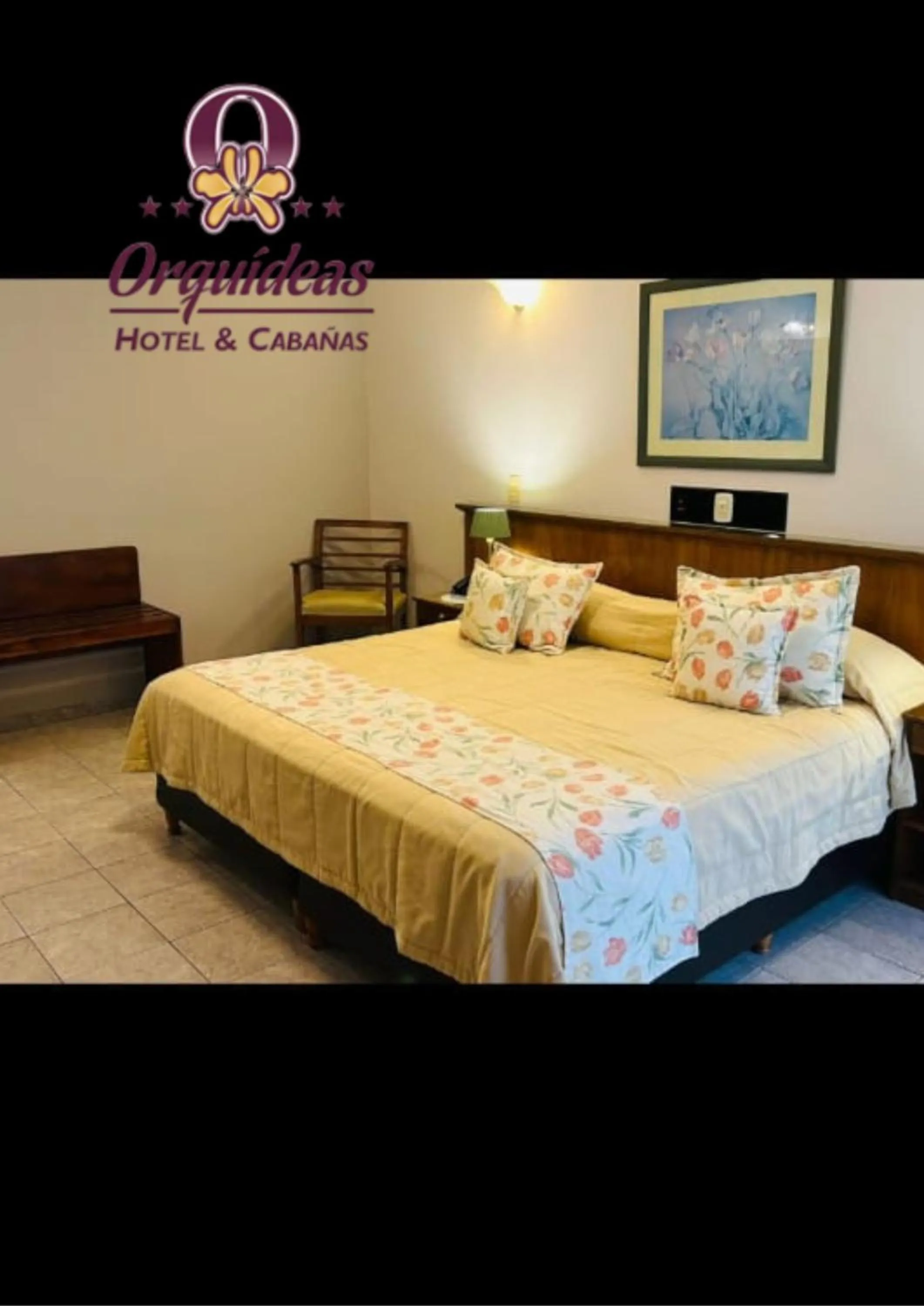 Bed in Orquideas Hotel & Cabañas