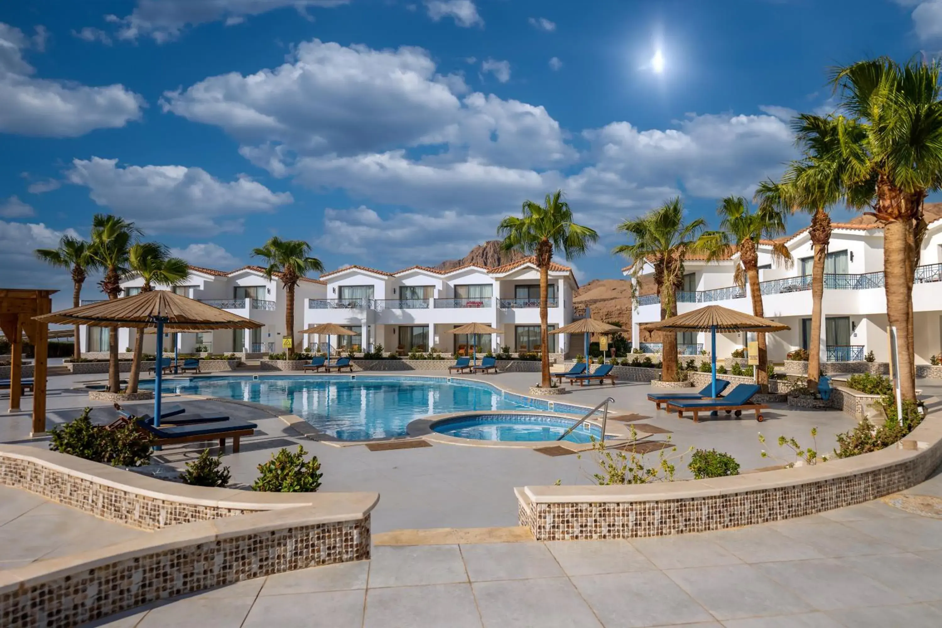 Pool view in Ecotel Dahab Bay View Resort Pool view in Ecotel Dahab Bay View Resort