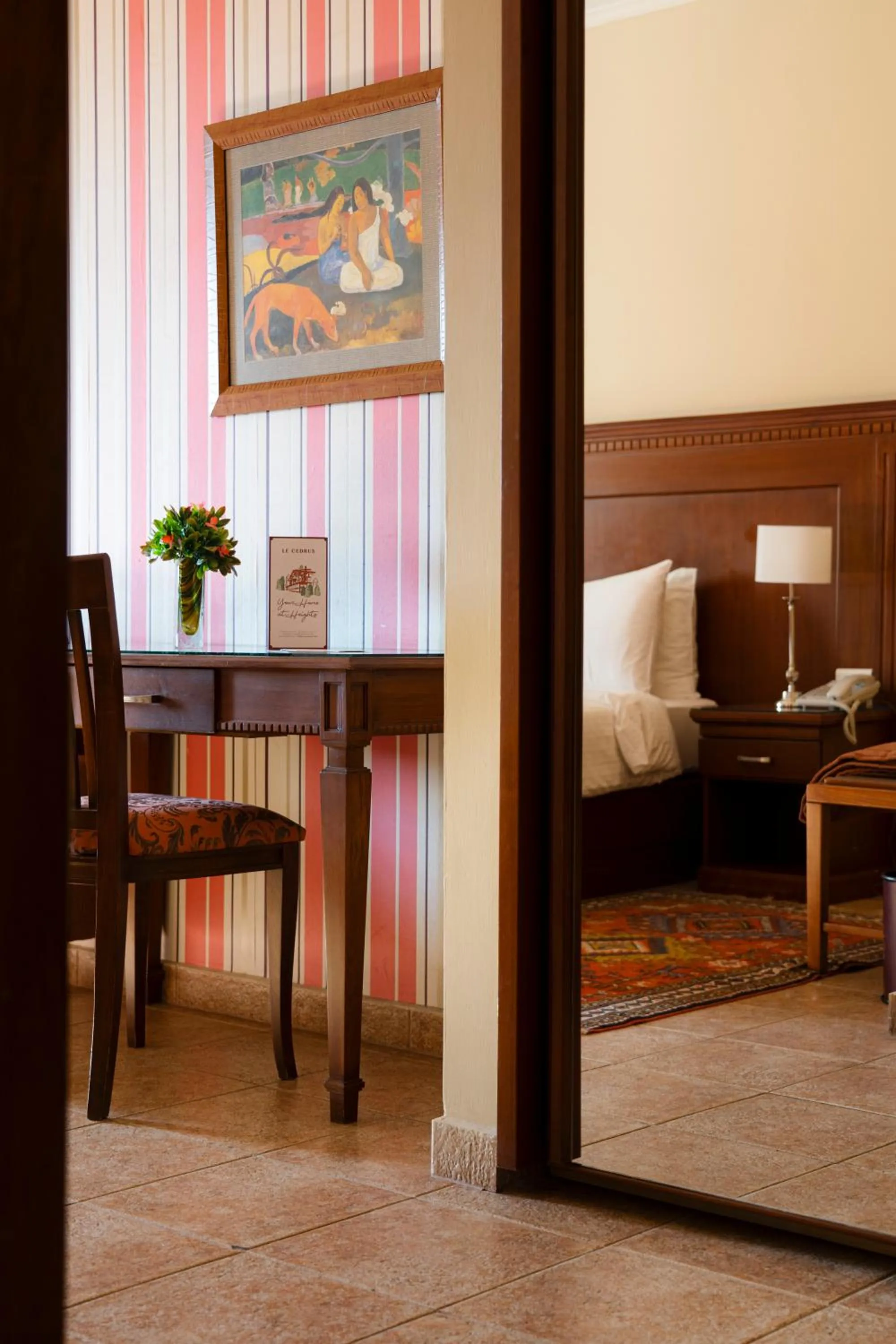 Decorative detail in Le Cedrus Hotel