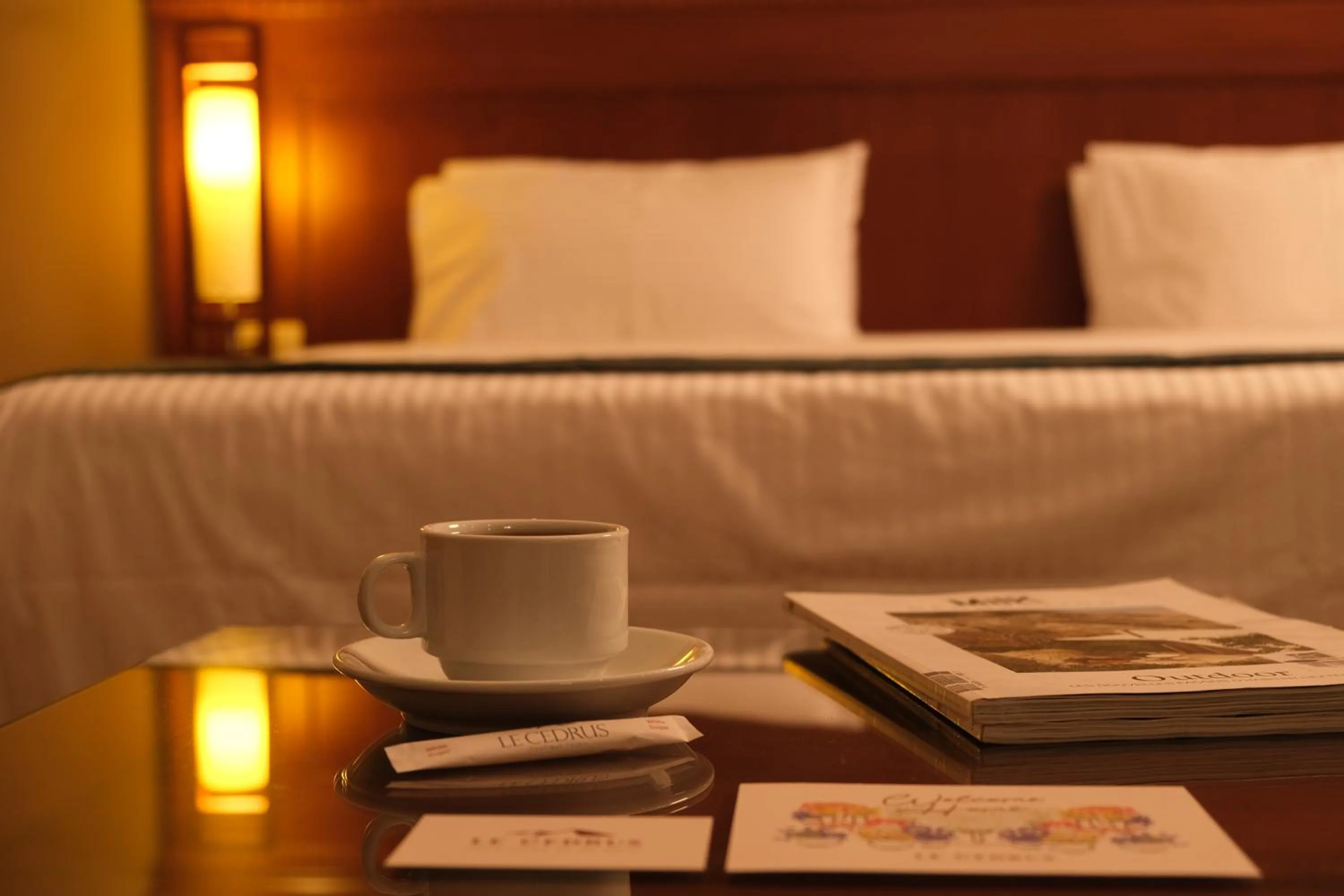 Bed in Le Cedrus Hotel