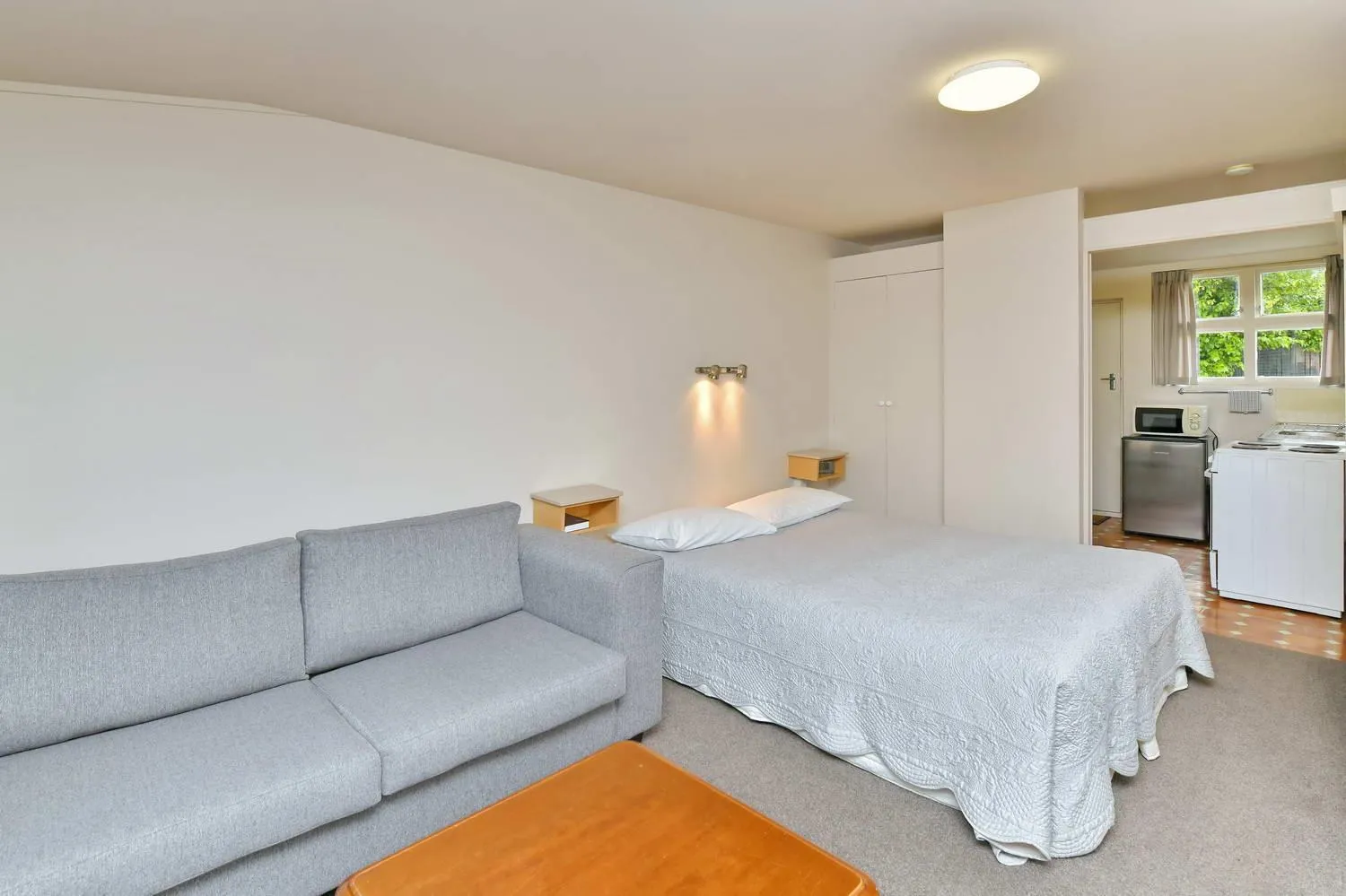 Bed in Wayside Motel