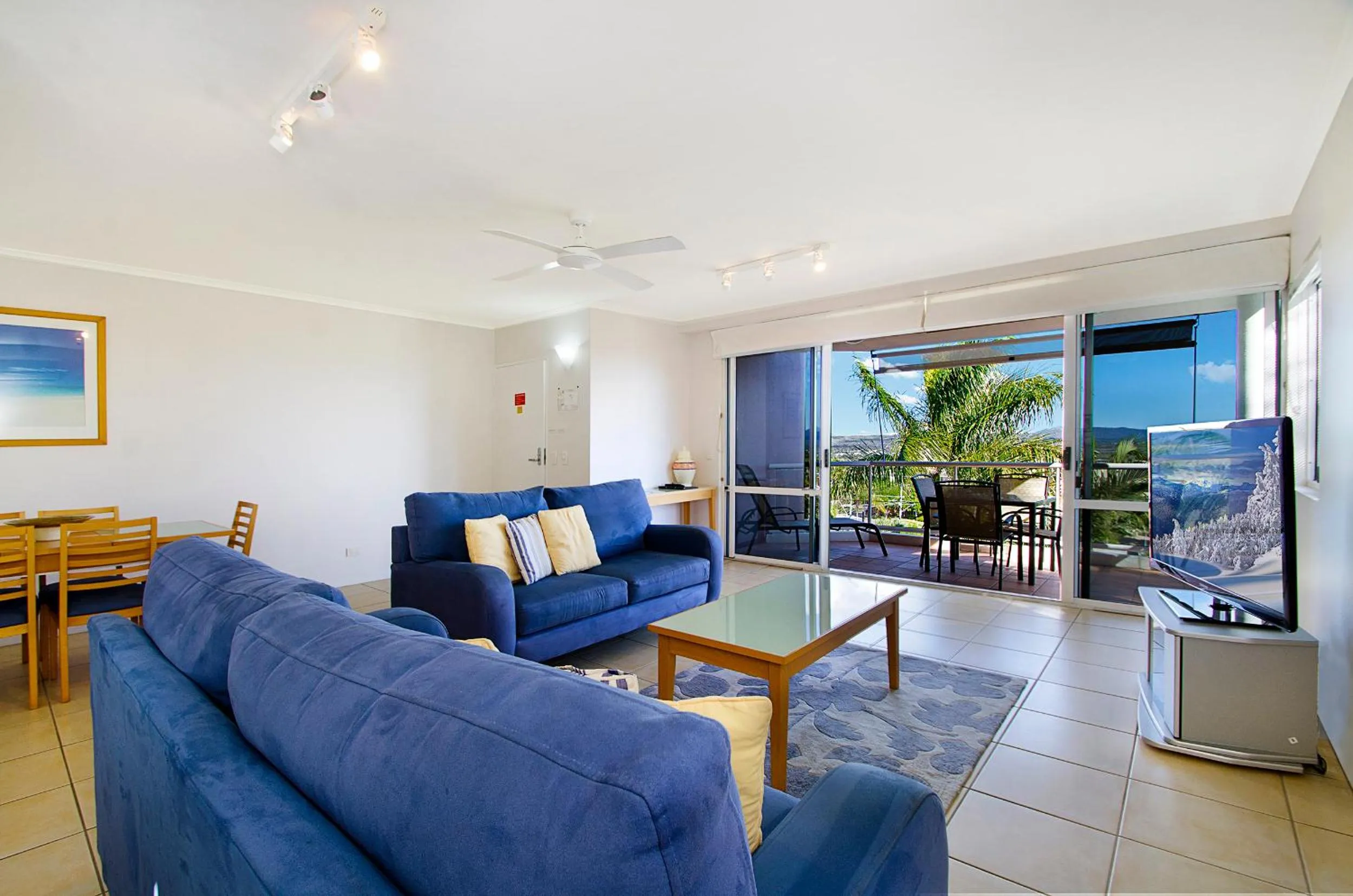 Living room in Bali Hai Apartments Noosa