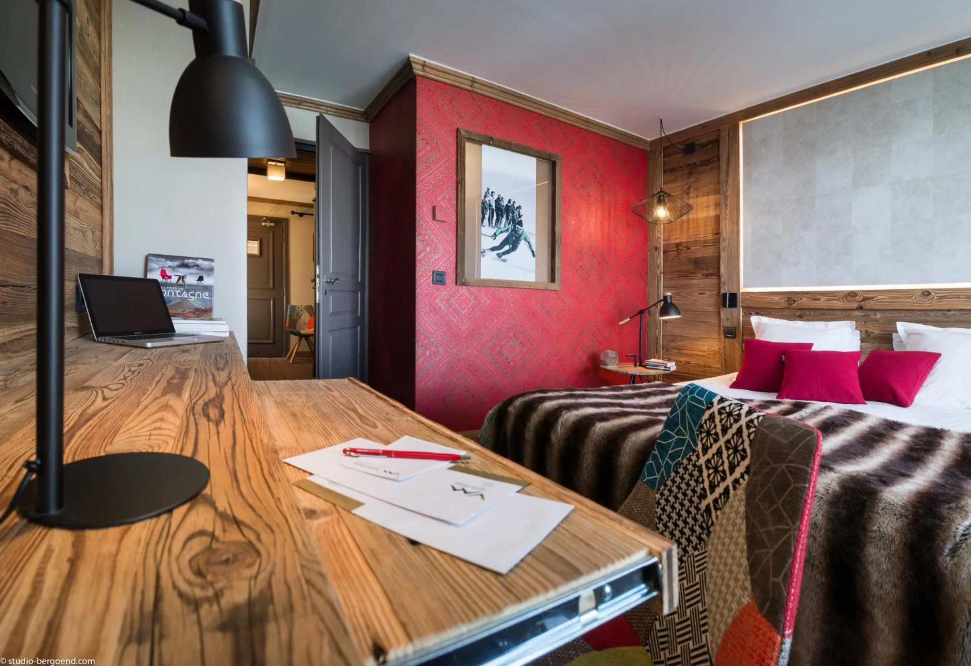 Bedroom, Bed in Hôtel Village Montana by Les Etincelles