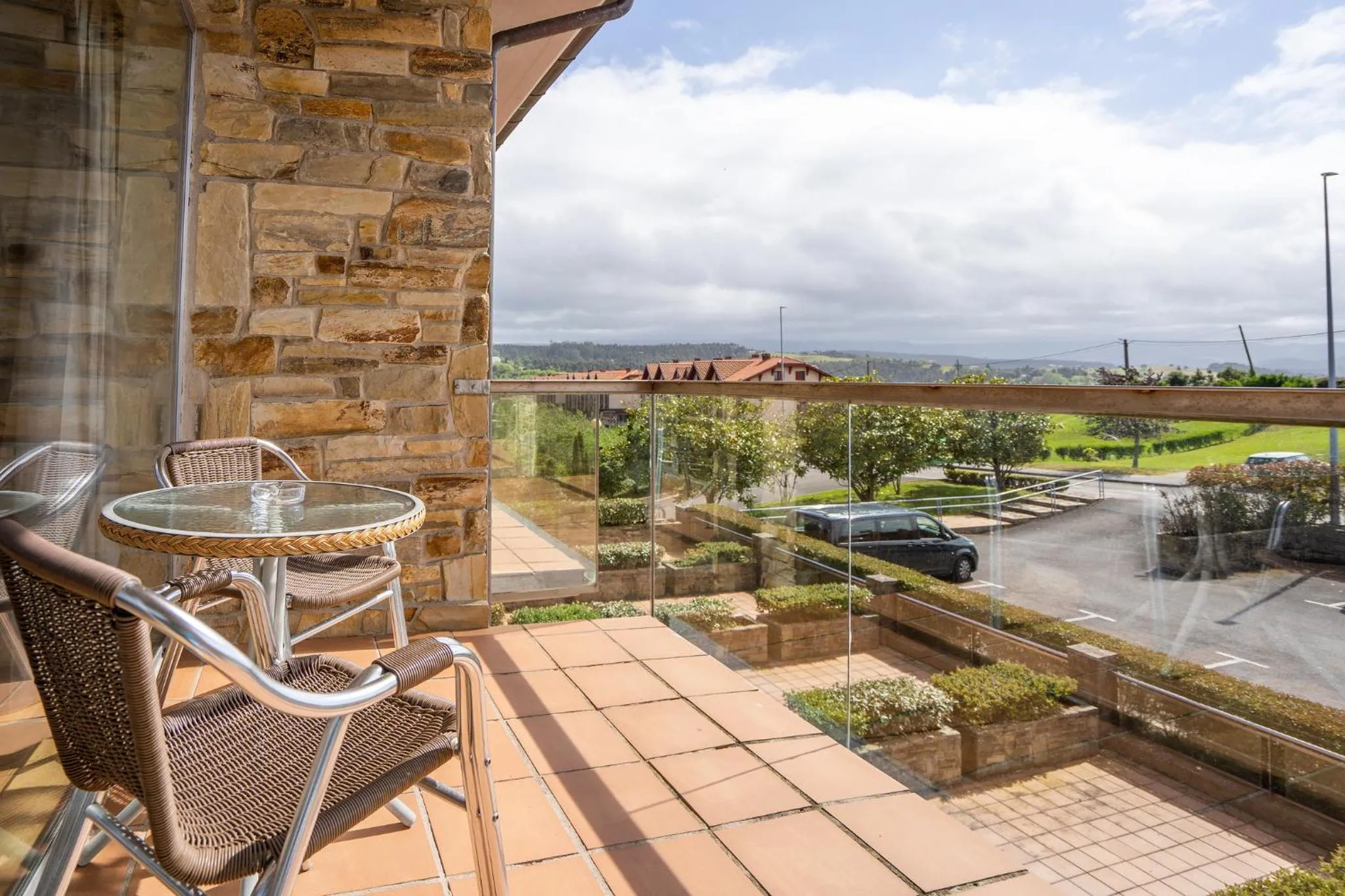 Balcony/Terrace in Abba Comillas Hotel