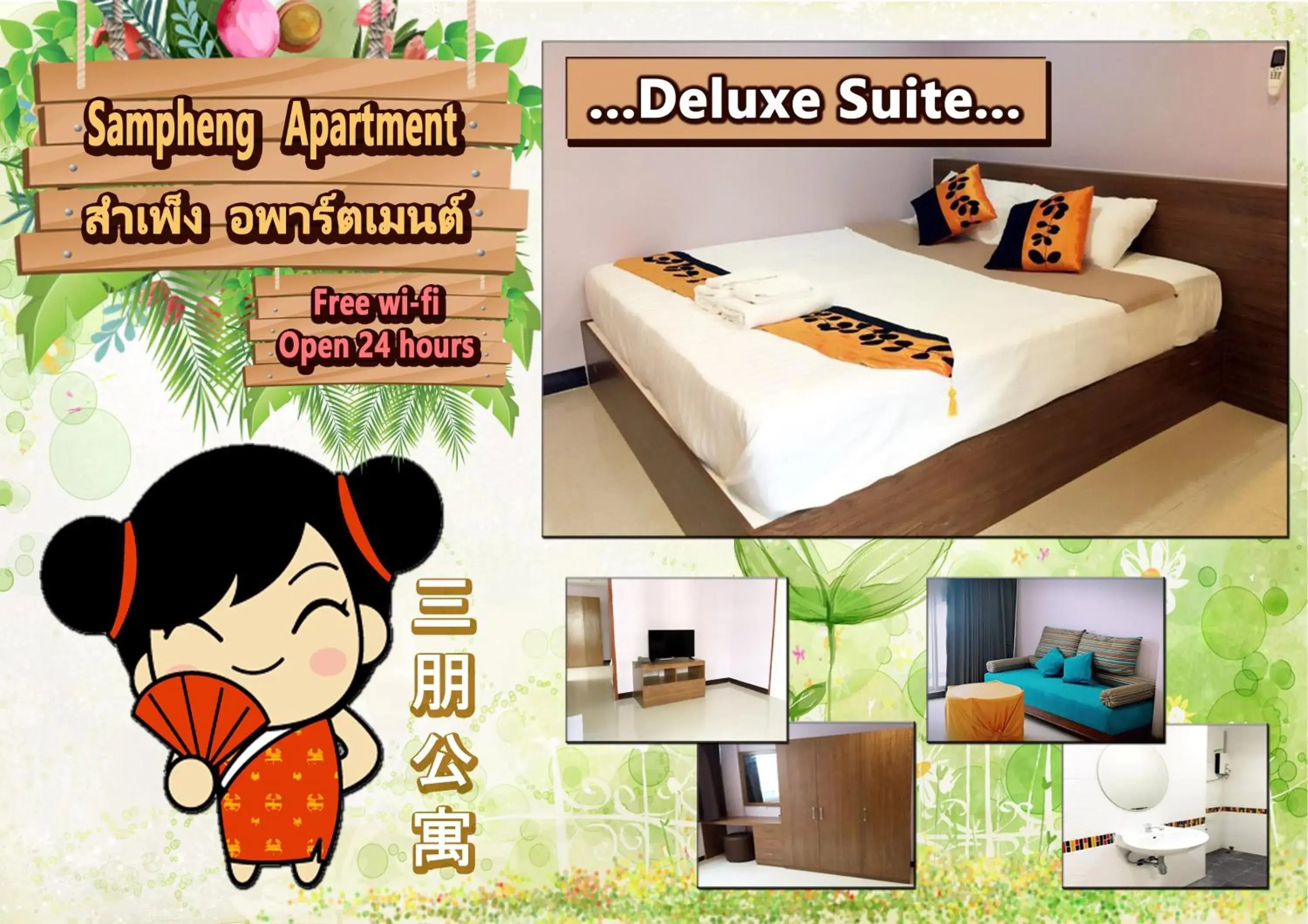 Bed in Sampheng Apartment Bed in Sampheng Apartment