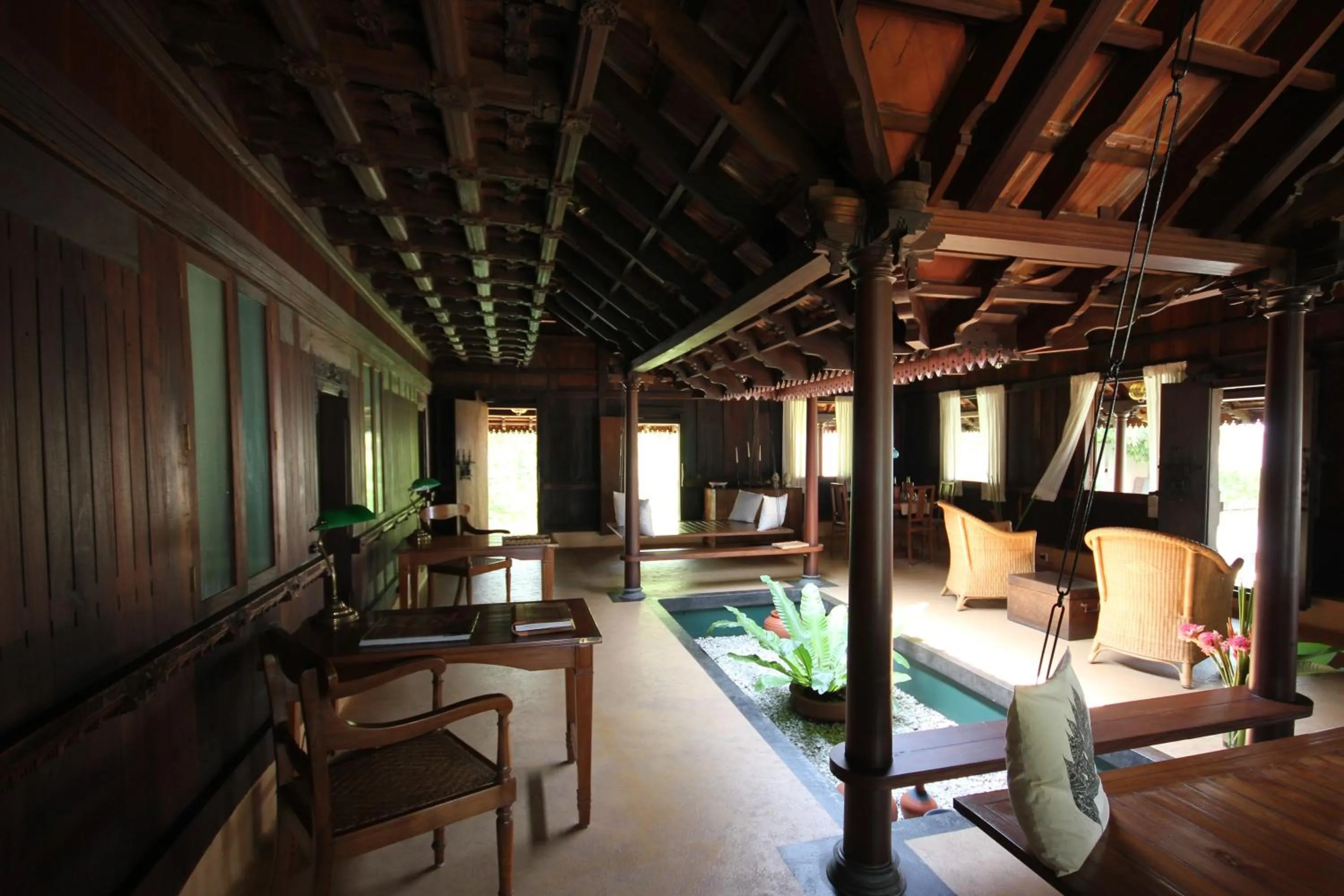 Living room in Vismaya by Moksha Stays