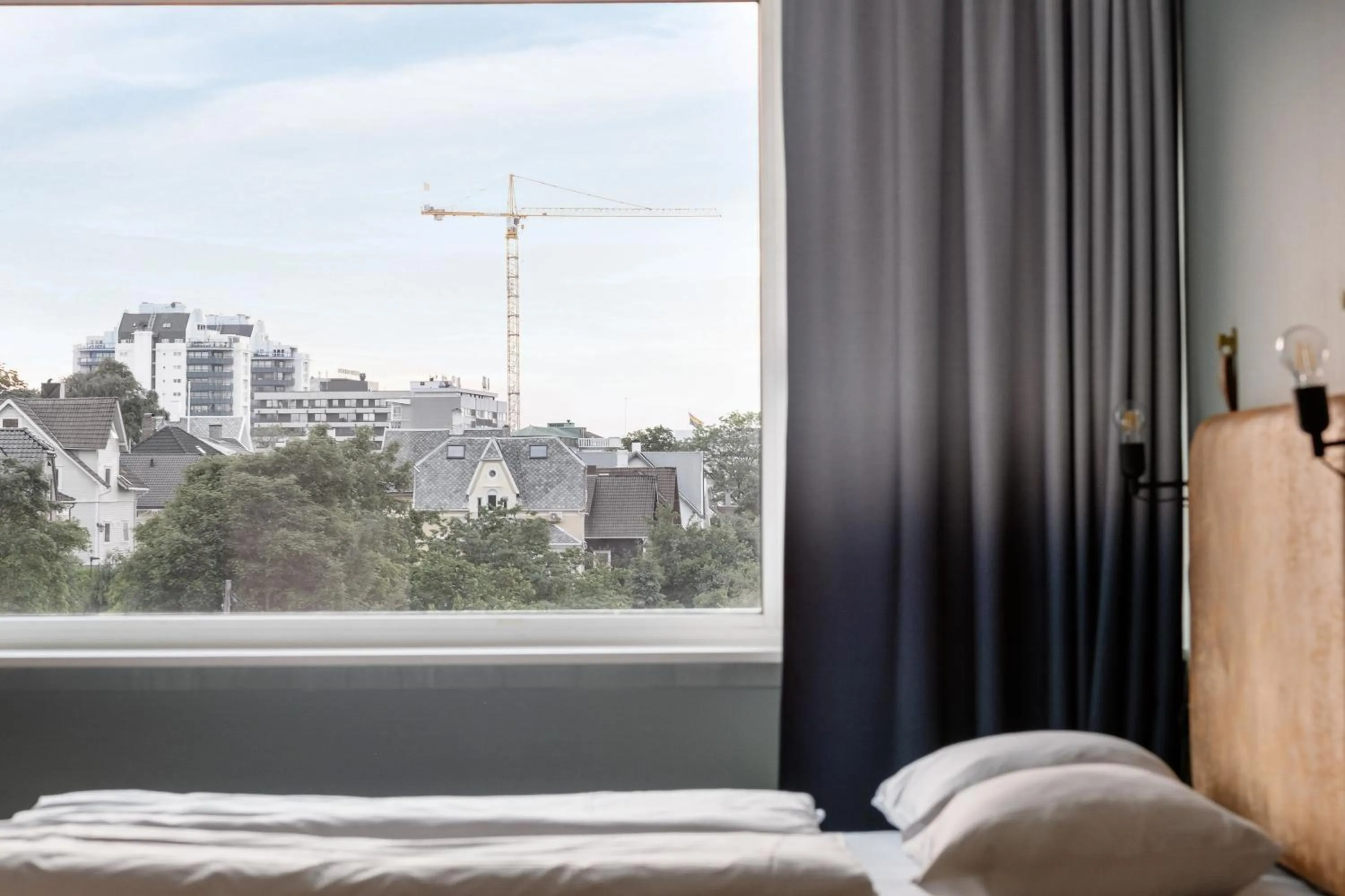 View (from property/room), Bed in Bjørvika Apartments - Sirkus Renaa