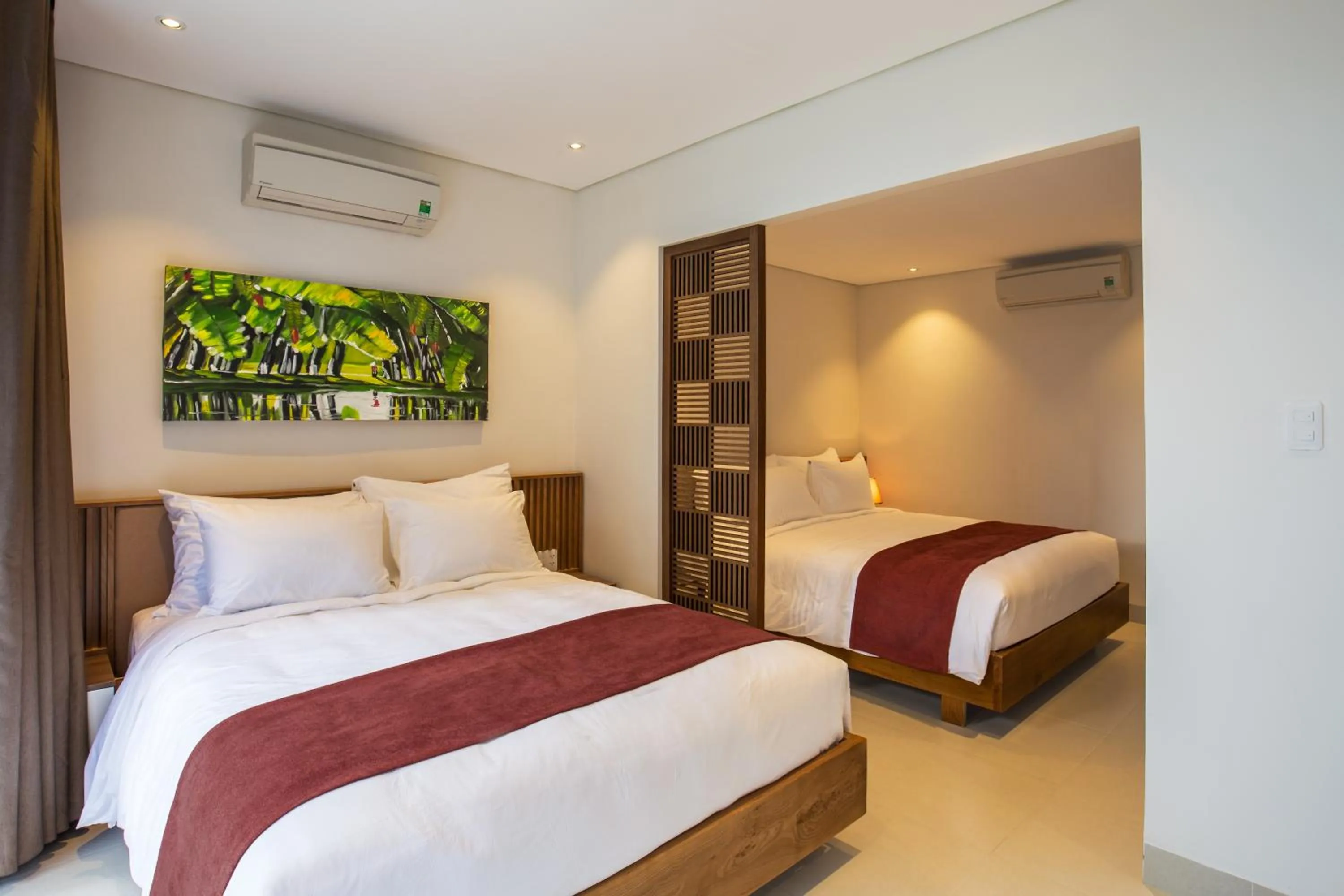 Bed in Tam House Villa Hotel