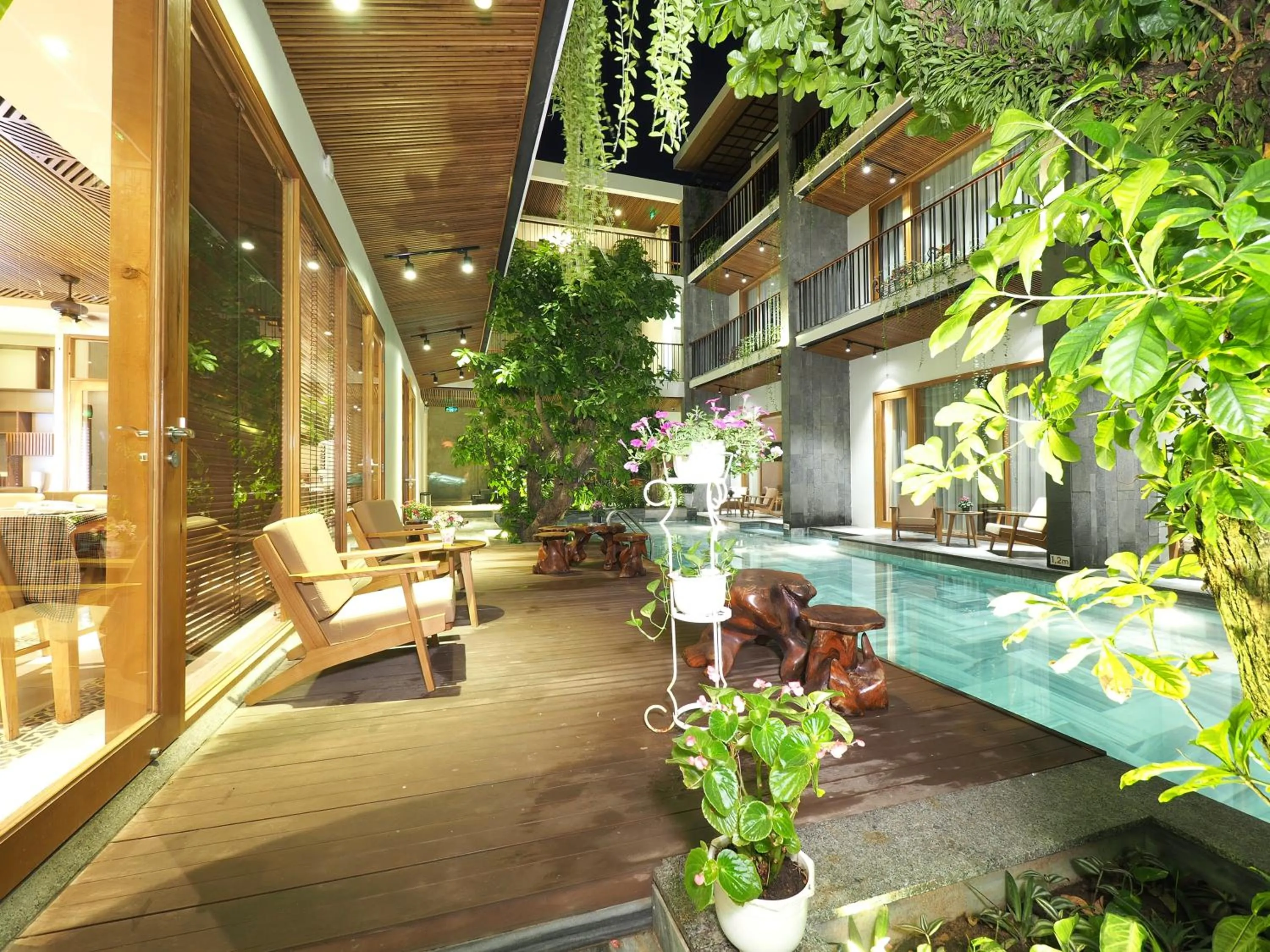 Garden view in Tam House Villa Hotel