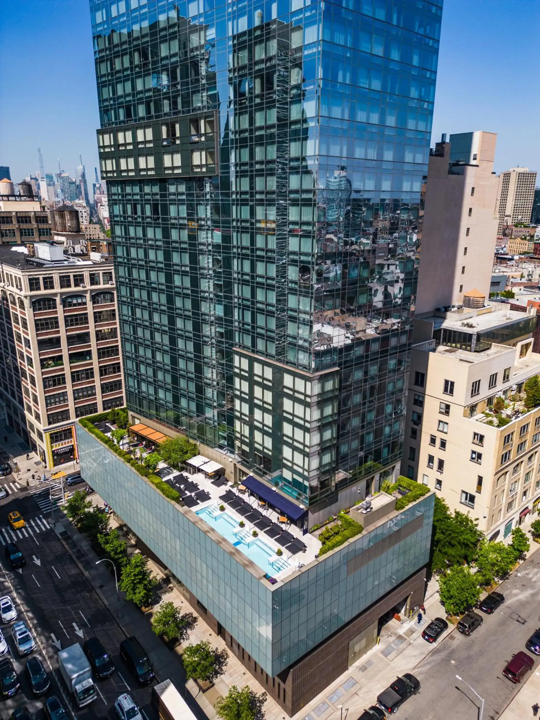 Pool view in The Dominick Hotel Pool view in The Dominick Hotel