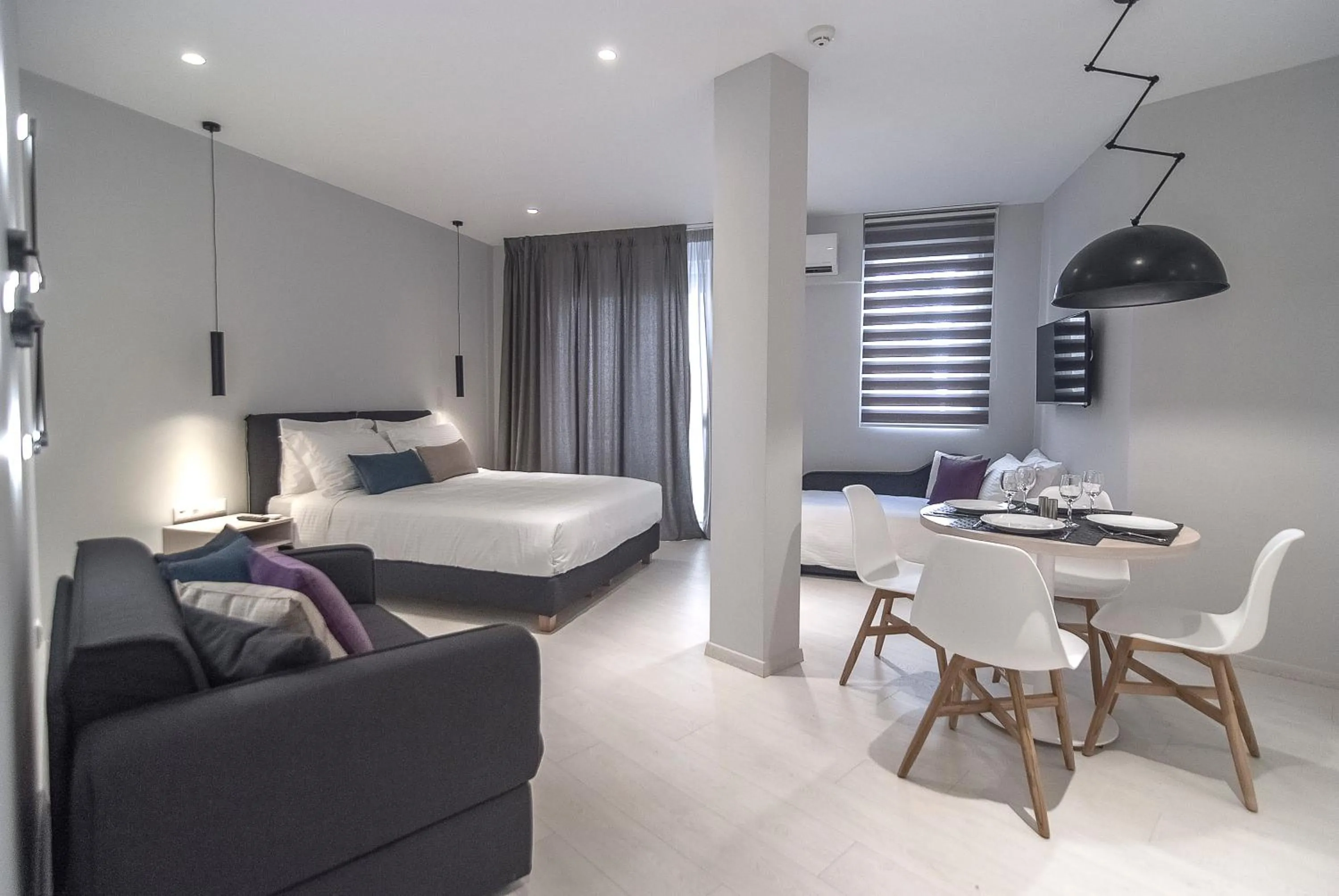 Living room, Bed in Acropolis Stay