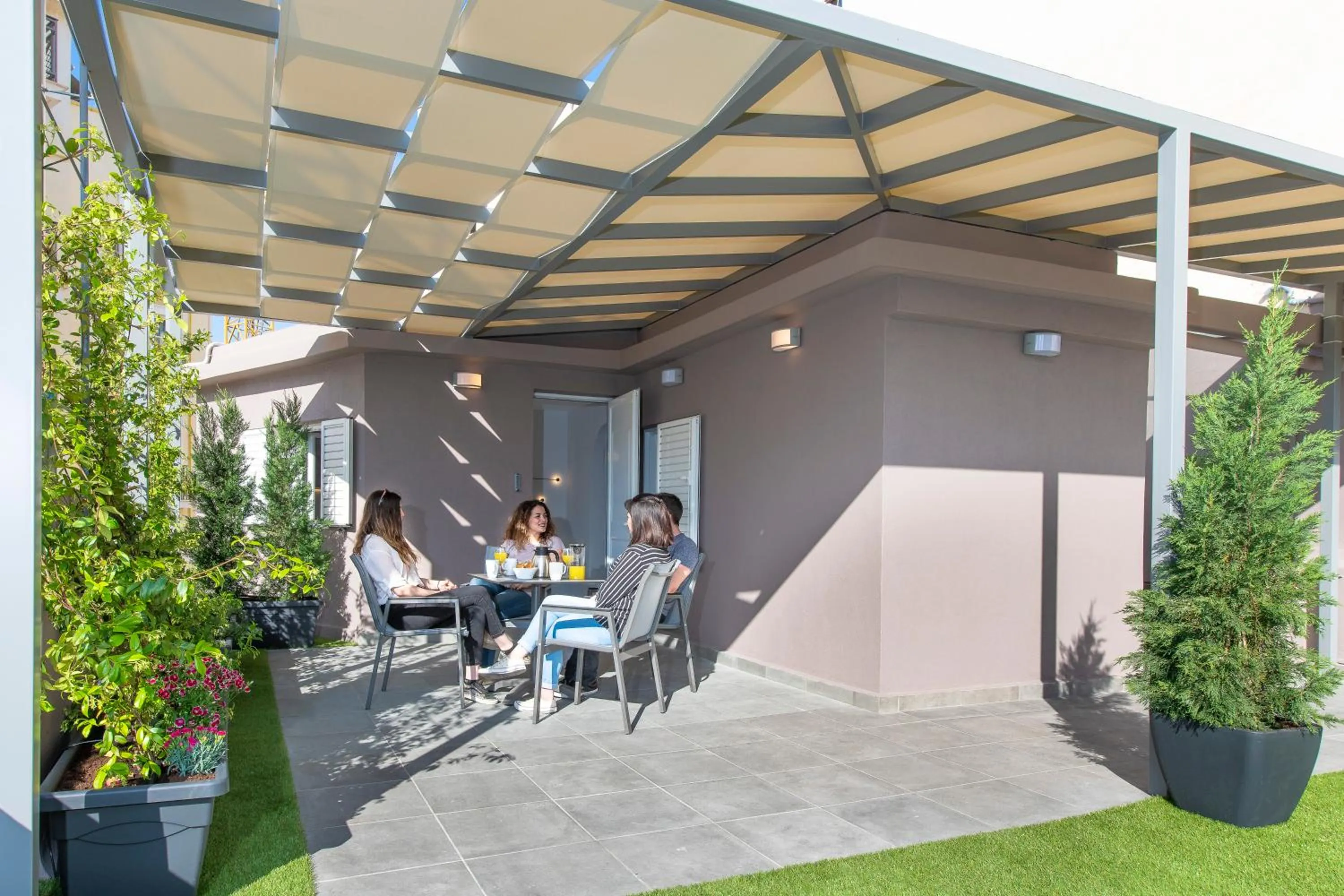 Patio in Acropolis Stay