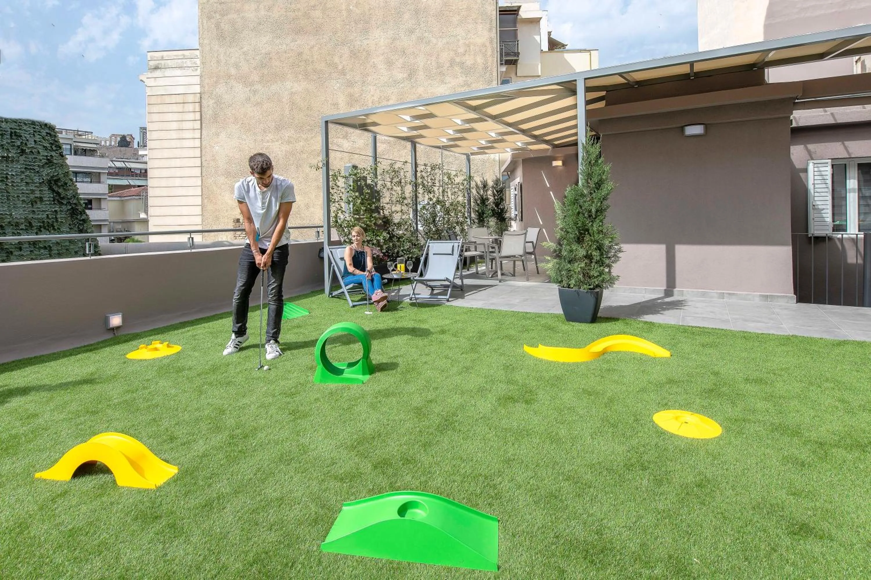 Patio in Acropolis Stay