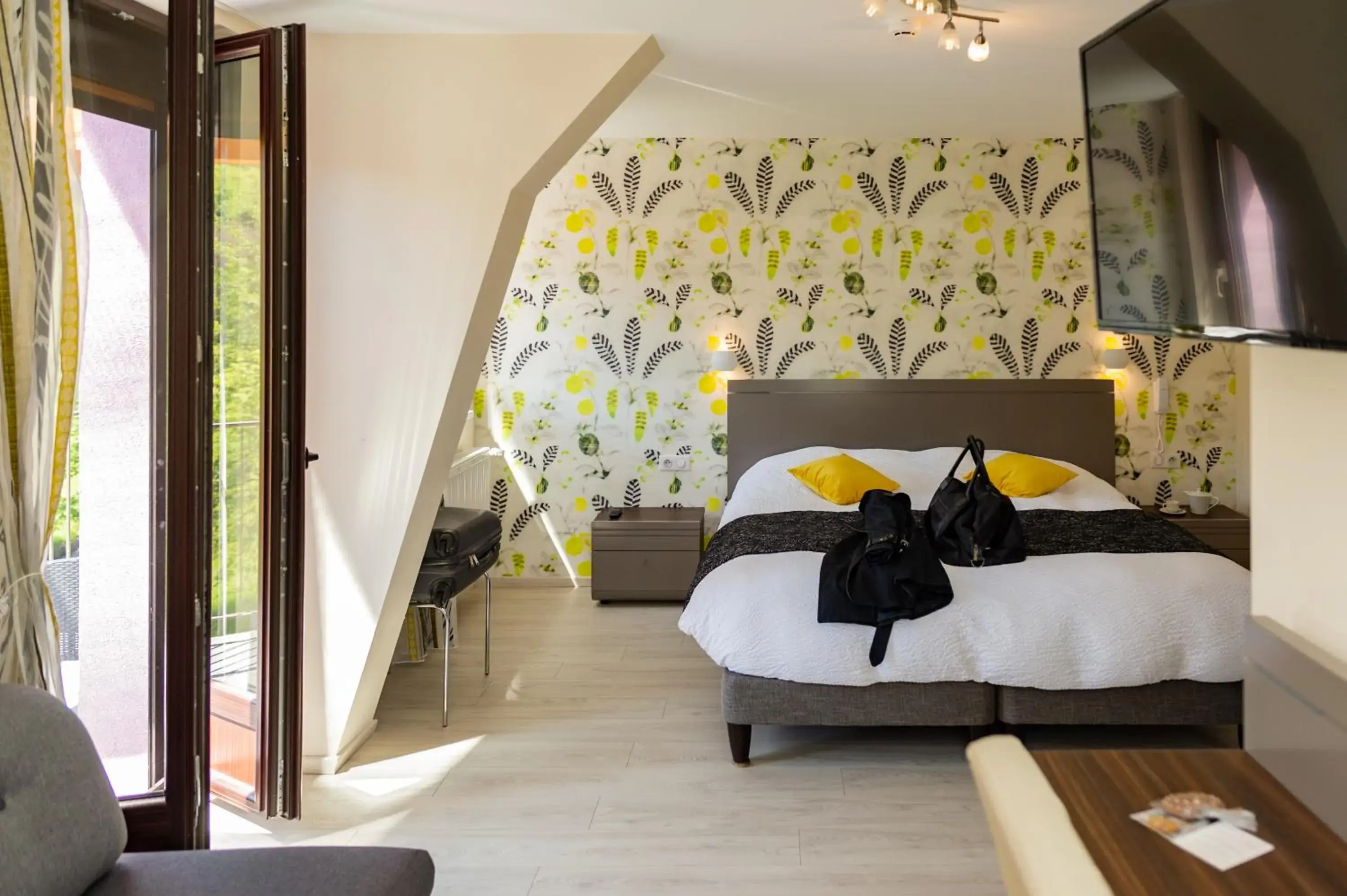 Bed in Logis Hotel Des Vosges Bed in Logis Hotel Des Vosges