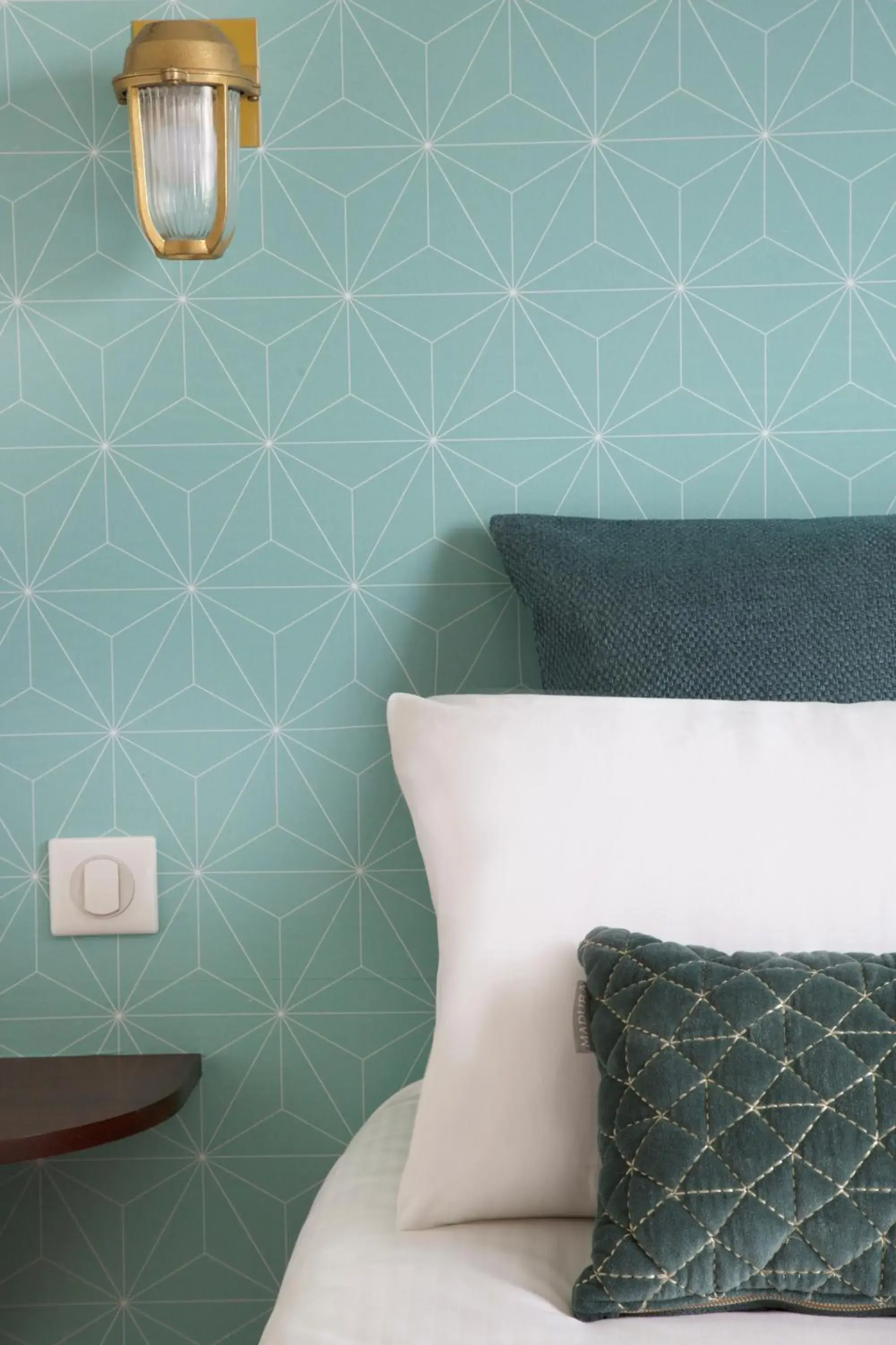 Decorative detail, Bed in Hotel The Playce by Happyculture Decorative detail, Bed in Hotel The Playce by Happyculture