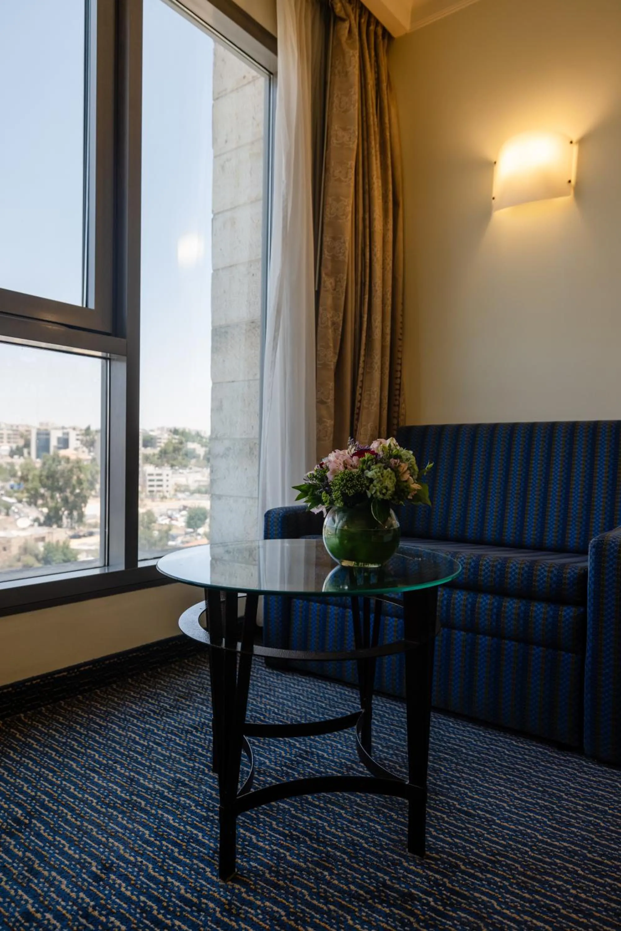 Seating area in Grand Court Hotel